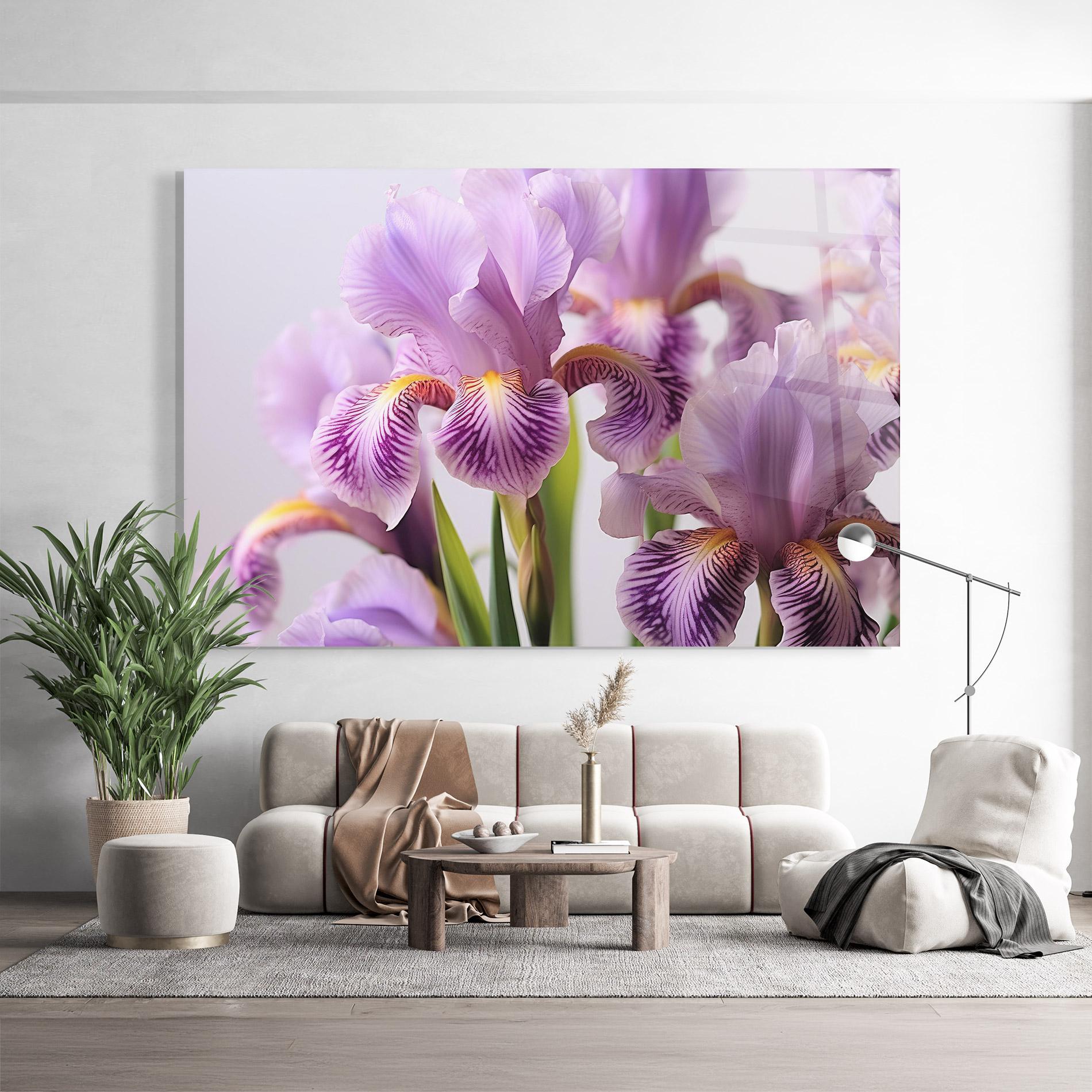 Üvegkép Iris In Vase mockup 9