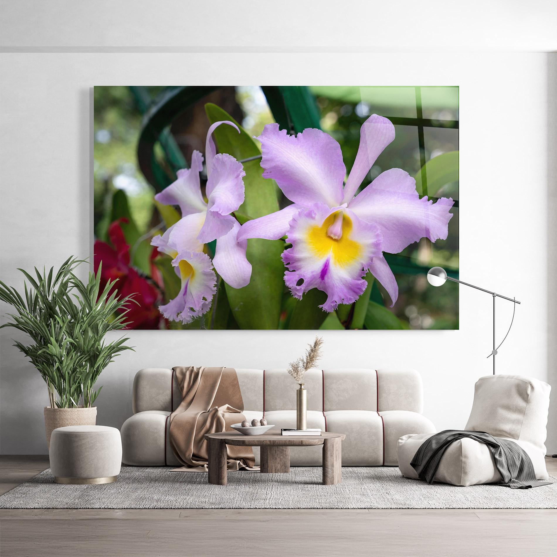 Üvegkép Light Purple Iris mockup 9