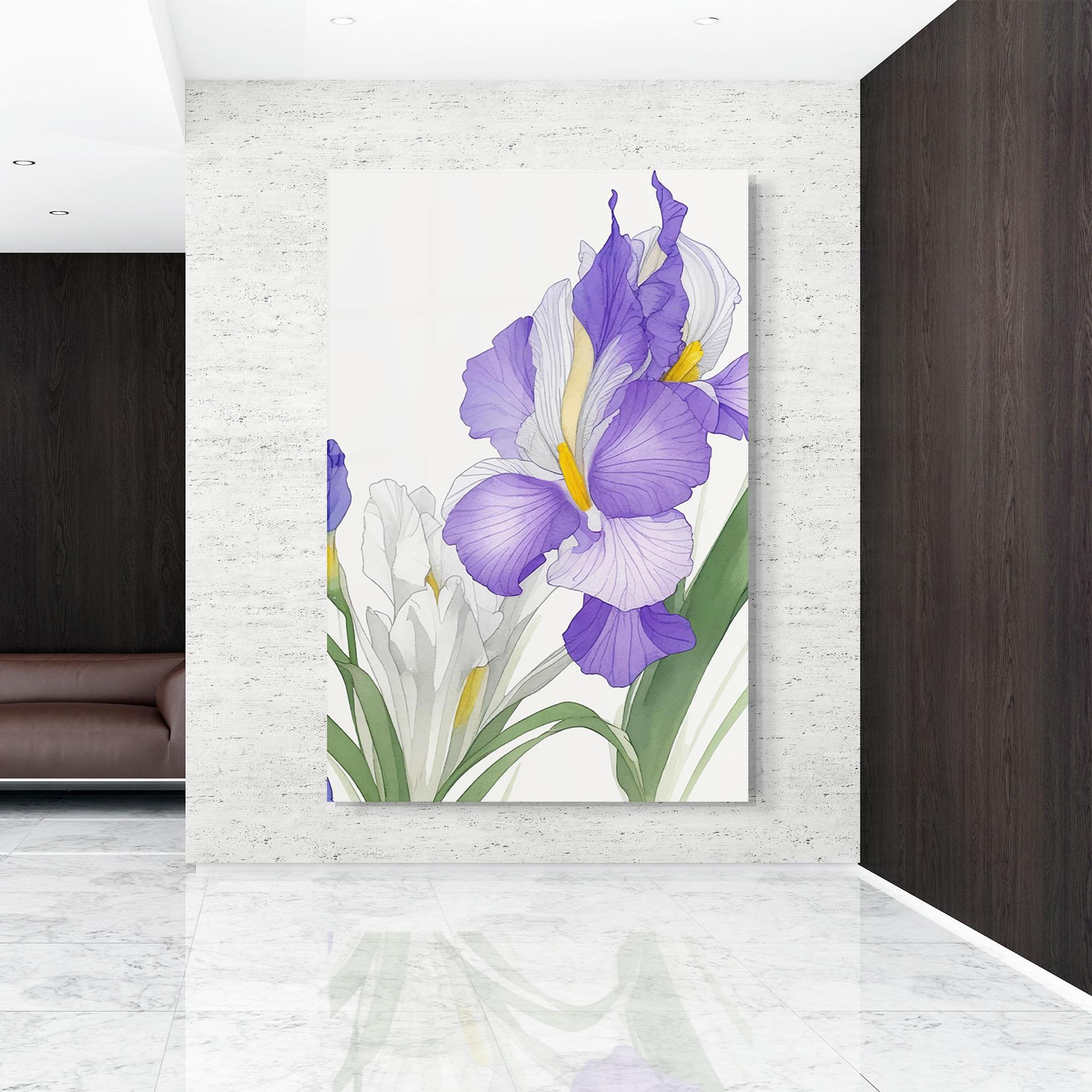 Üvegkép Irirs Hand Drawn mockup 9