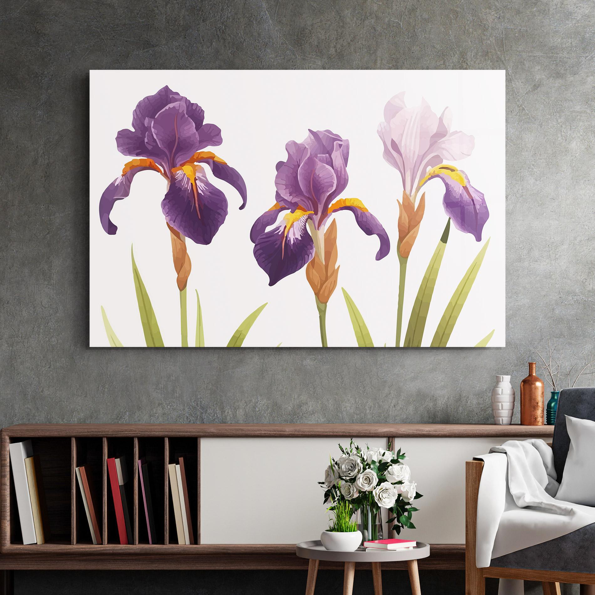 Üvegkép Iris Leaf mockup 2