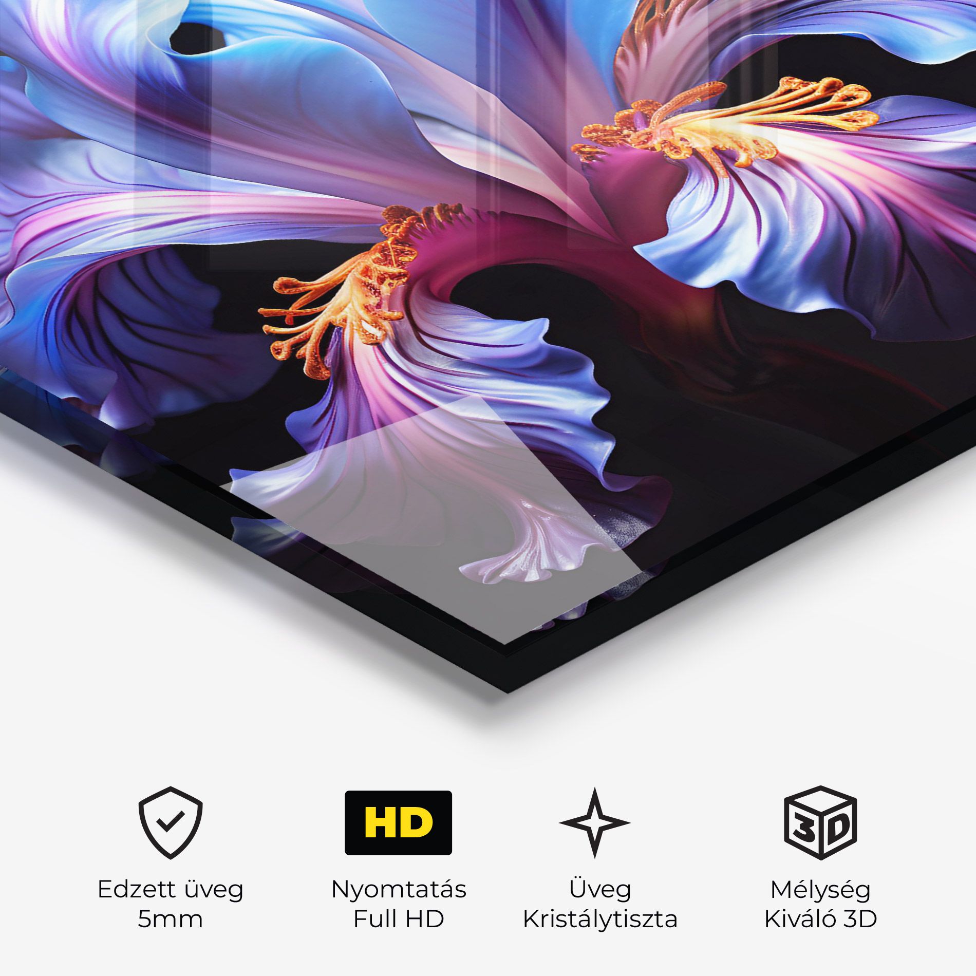 Beautiful Iris On Black mockup 3