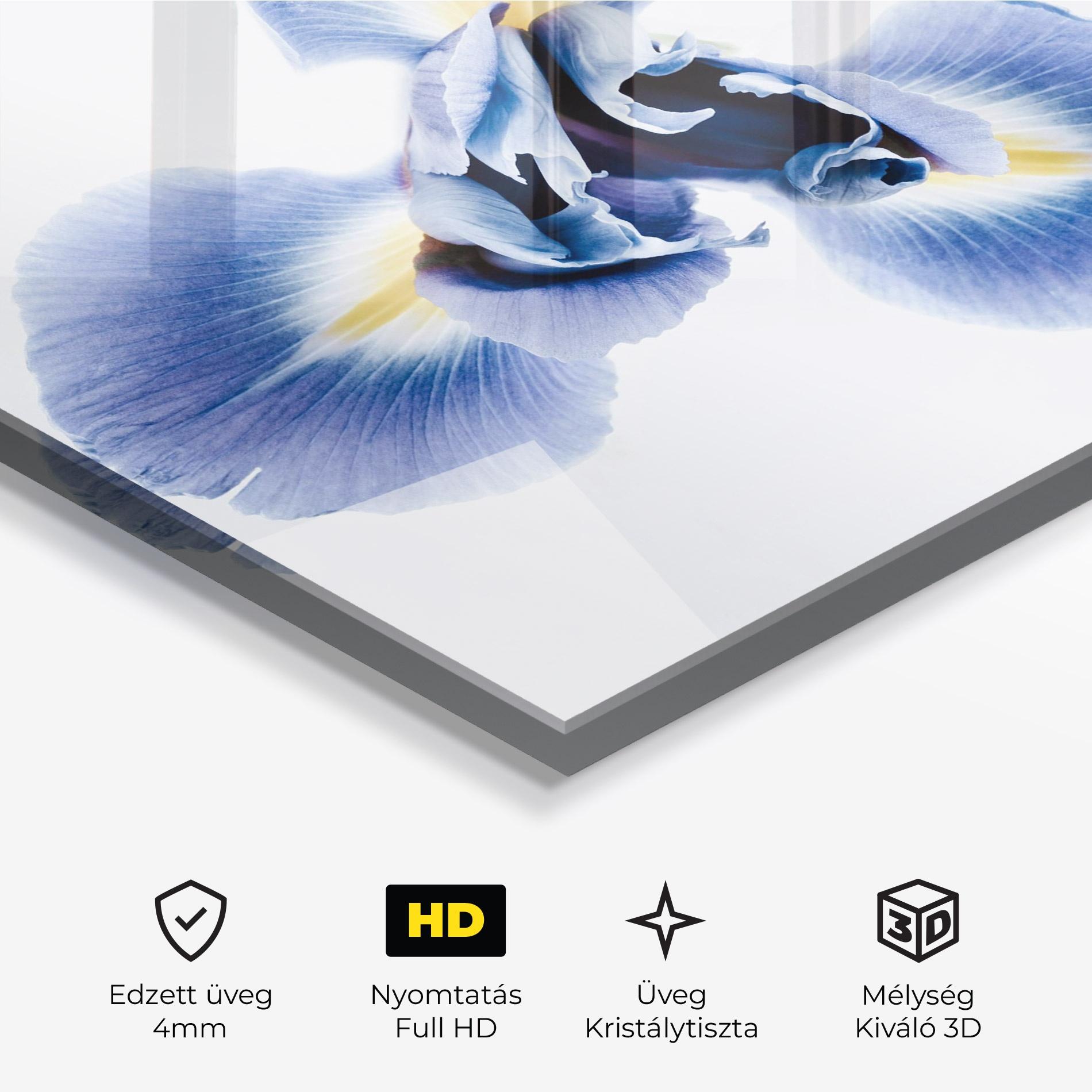 Üvegkép Iris Flower mockup 3