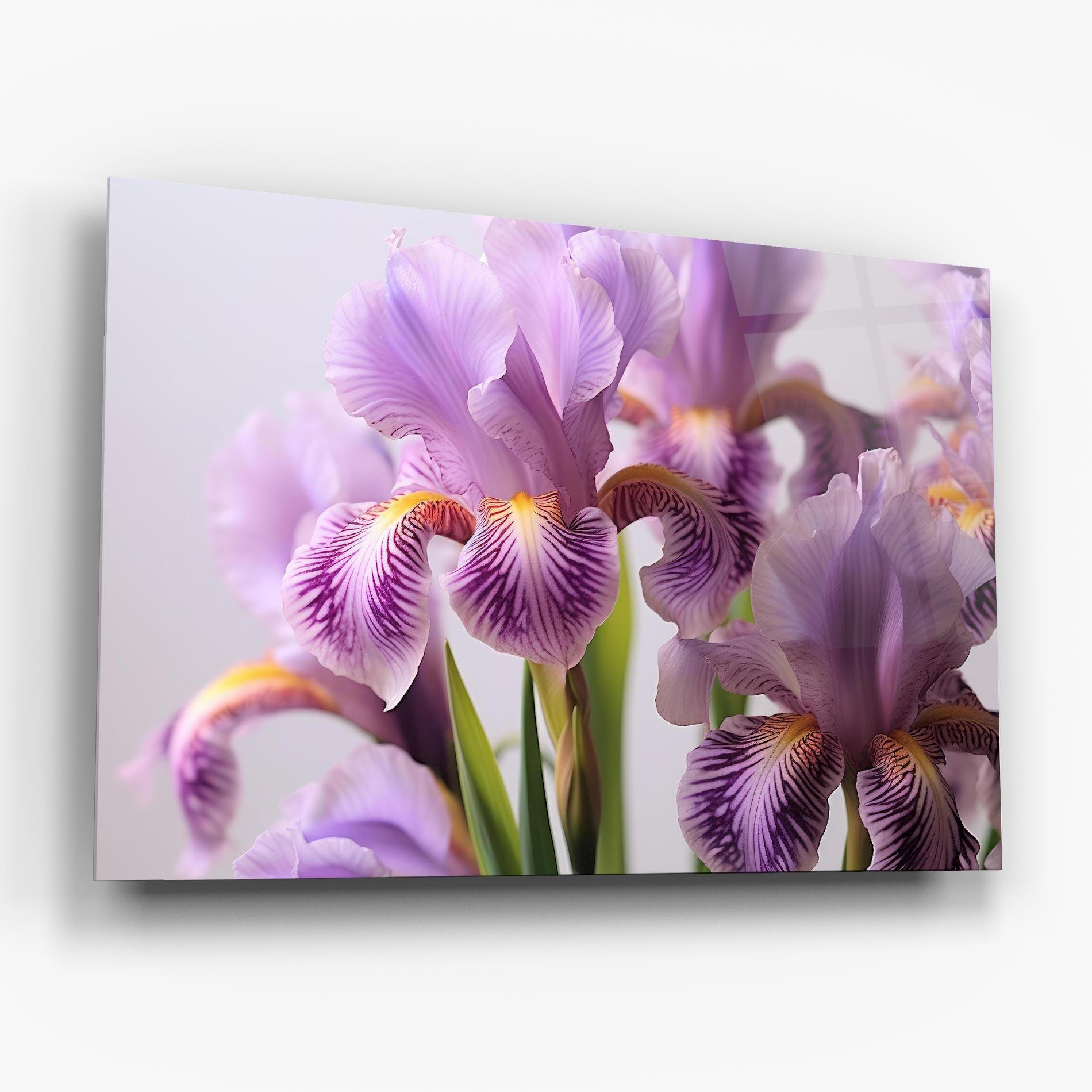 Üvegkép Iris In Vase mockup 6