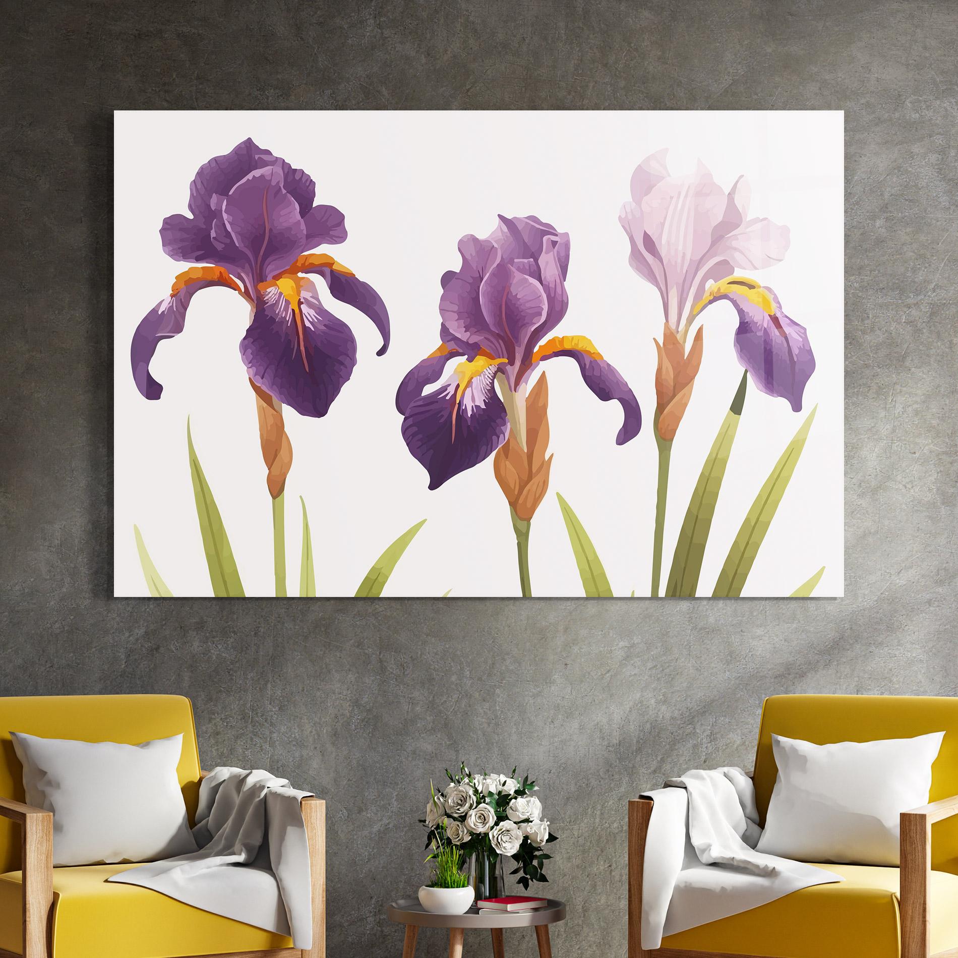 Üvegkép Iris Leaf mockup 4