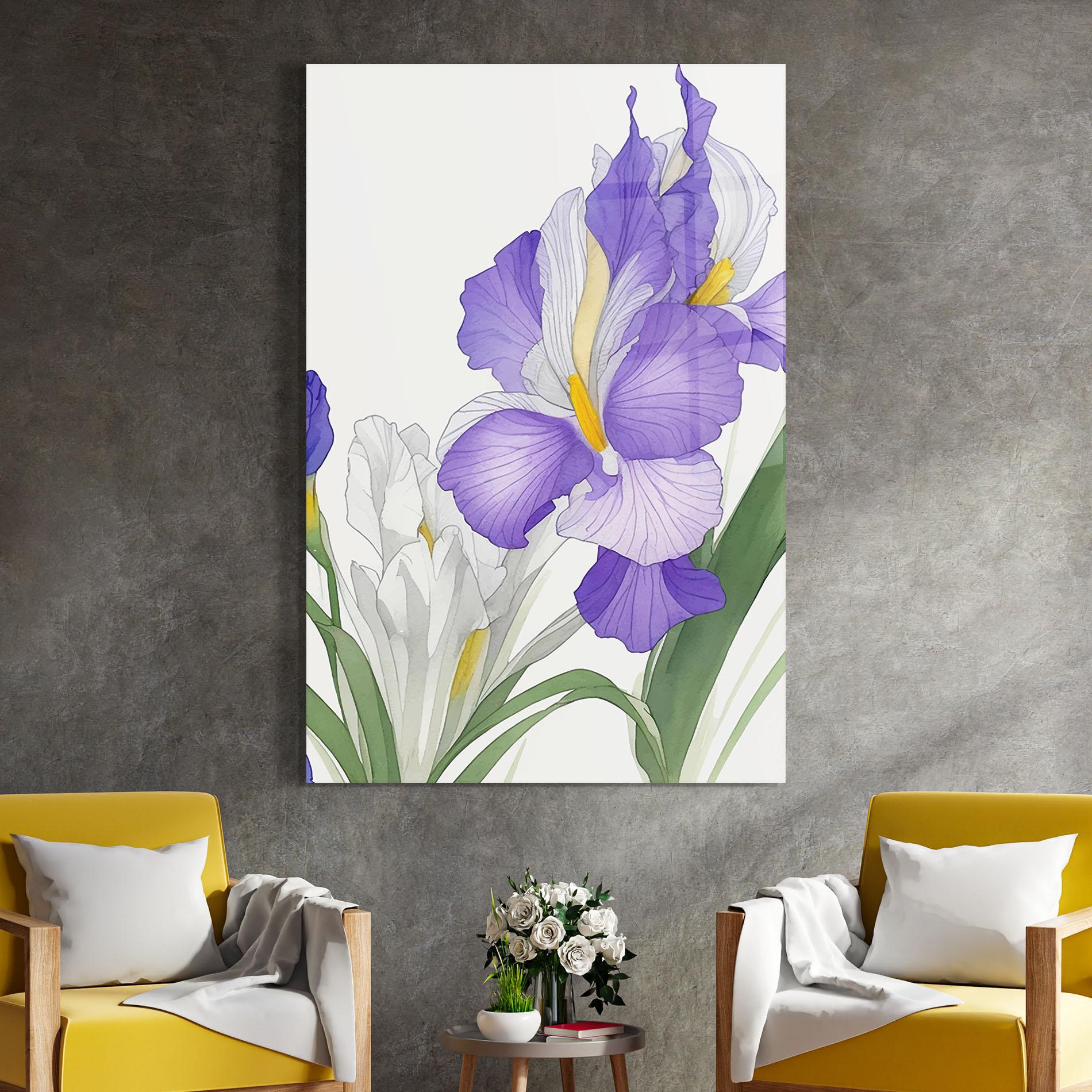 Üvegkép Irirs Hand Drawn mockup 4