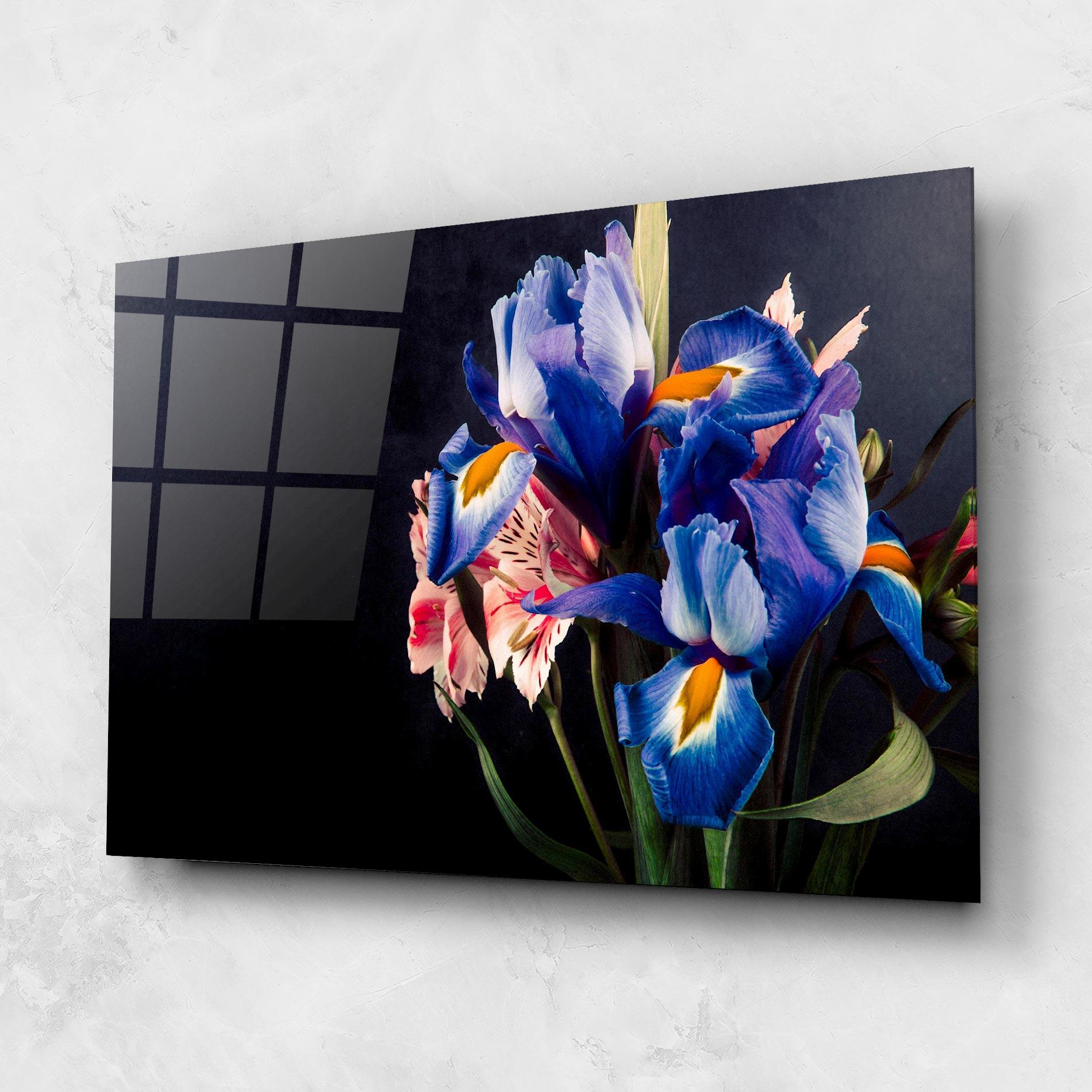 Üvegkép Iris Bouquet mockup 1
