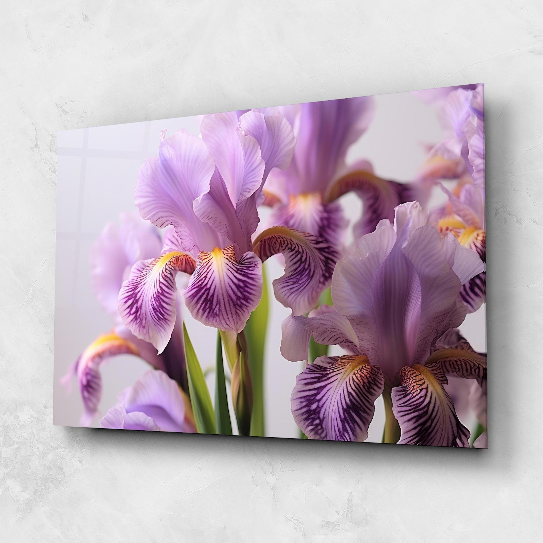 Üvegkép Iris In Vase mockup 1