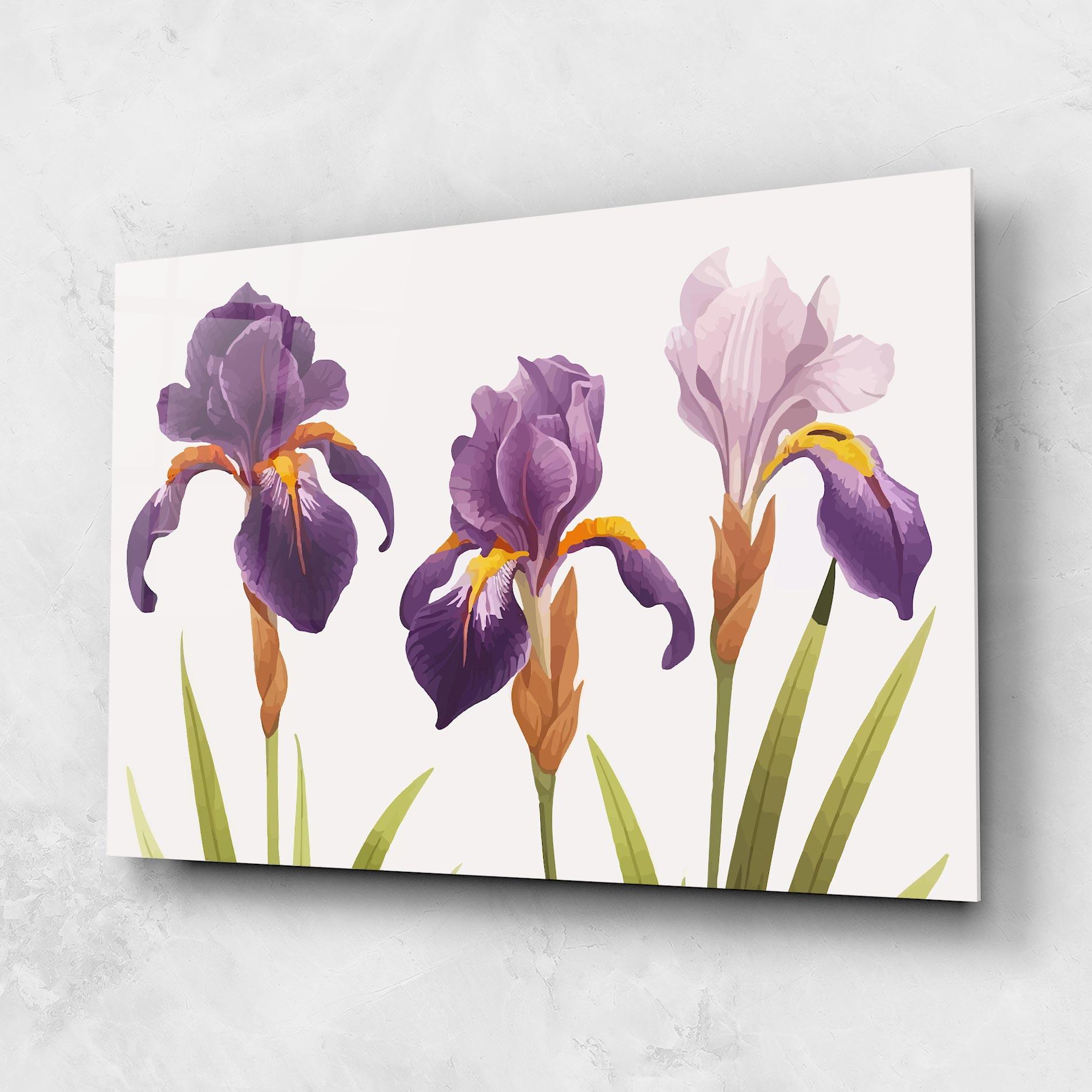 Üvegkép Iris Leaf mockup 1