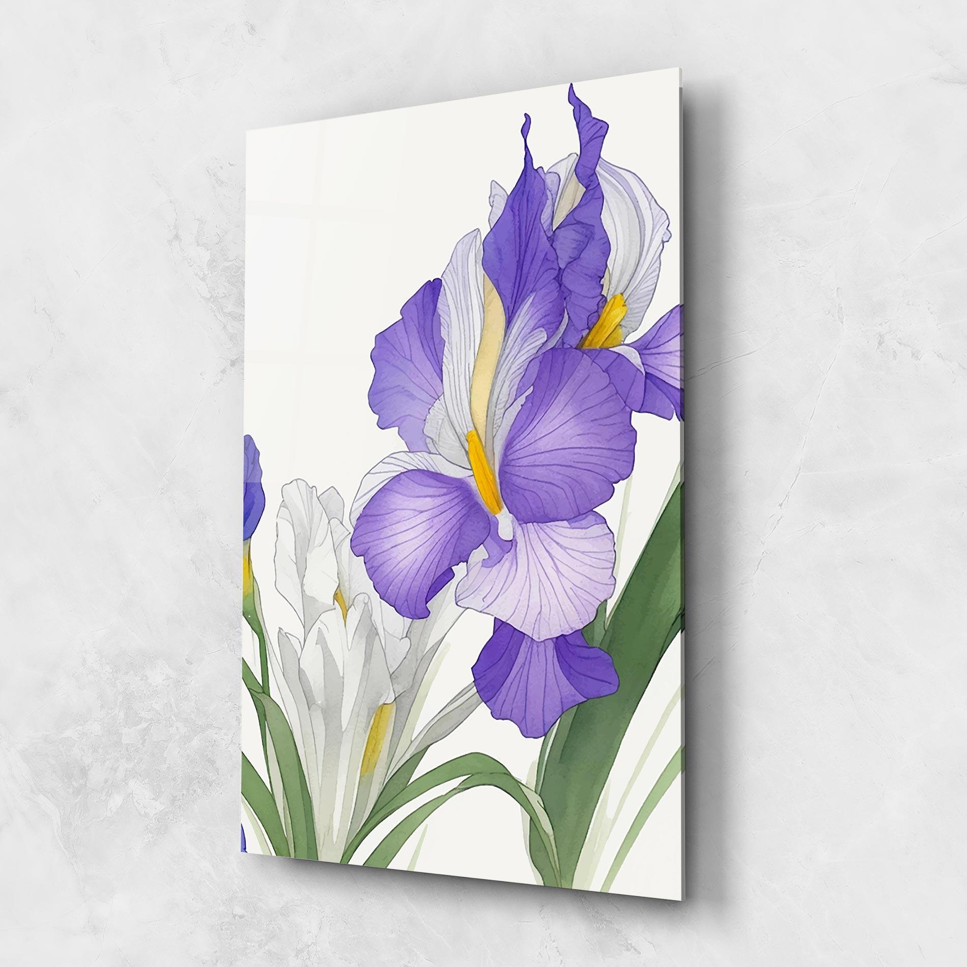 Üvegkép Irirs Hand Drawn mockup 1