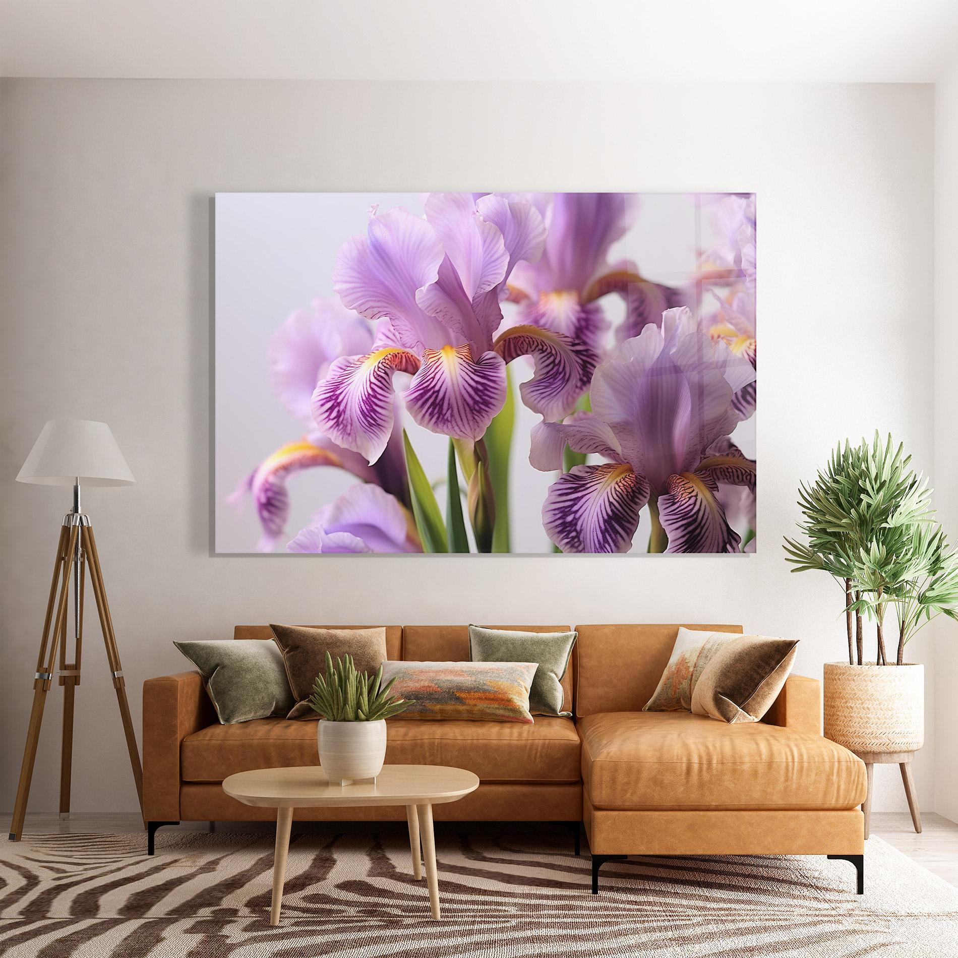 Üvegkép Iris In Vase mockup 7