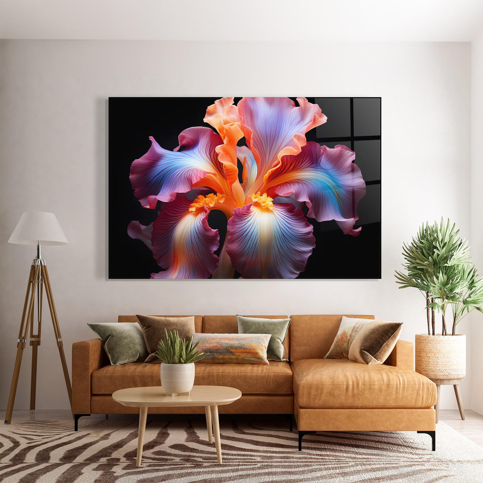 Üvegkép Purple Light Iris mockup 7