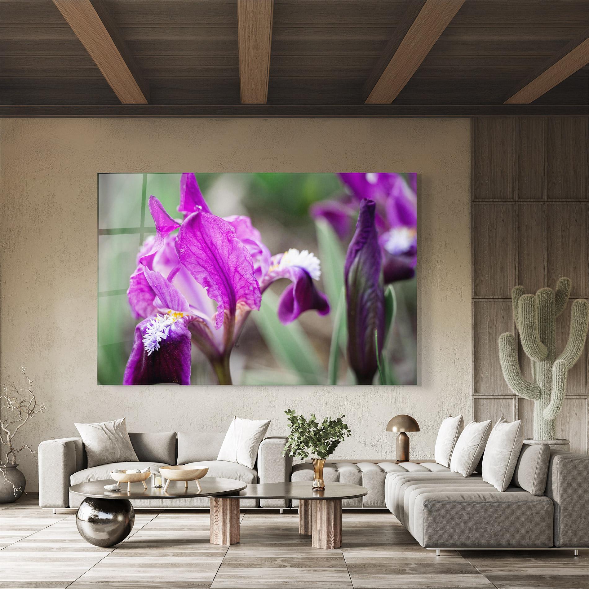 Üvegkép Dark Pink Iris mockup 8