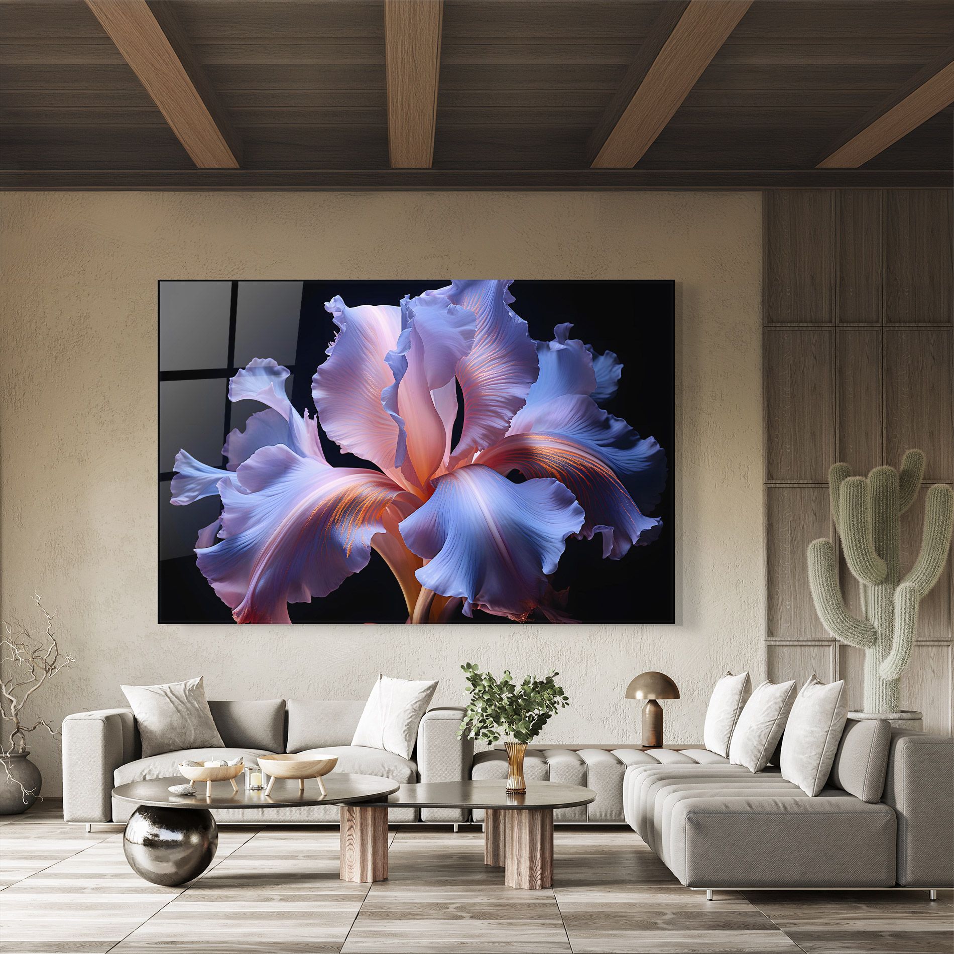 Elegant Iris On Black mockup 8