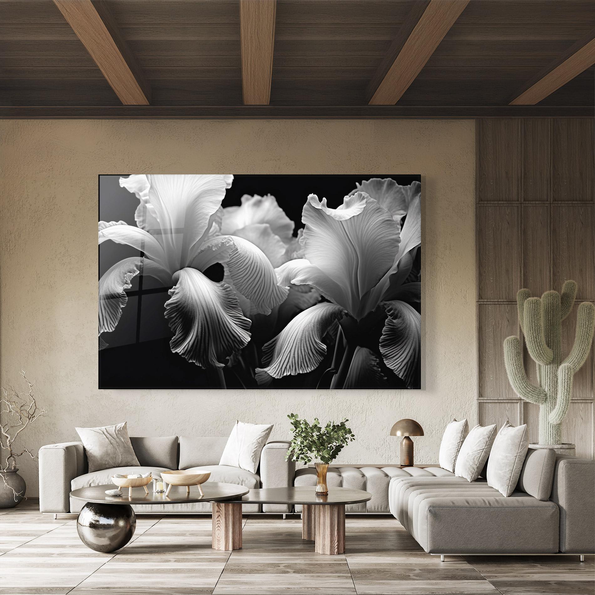 Üvegkép Grey Iris mockup 8