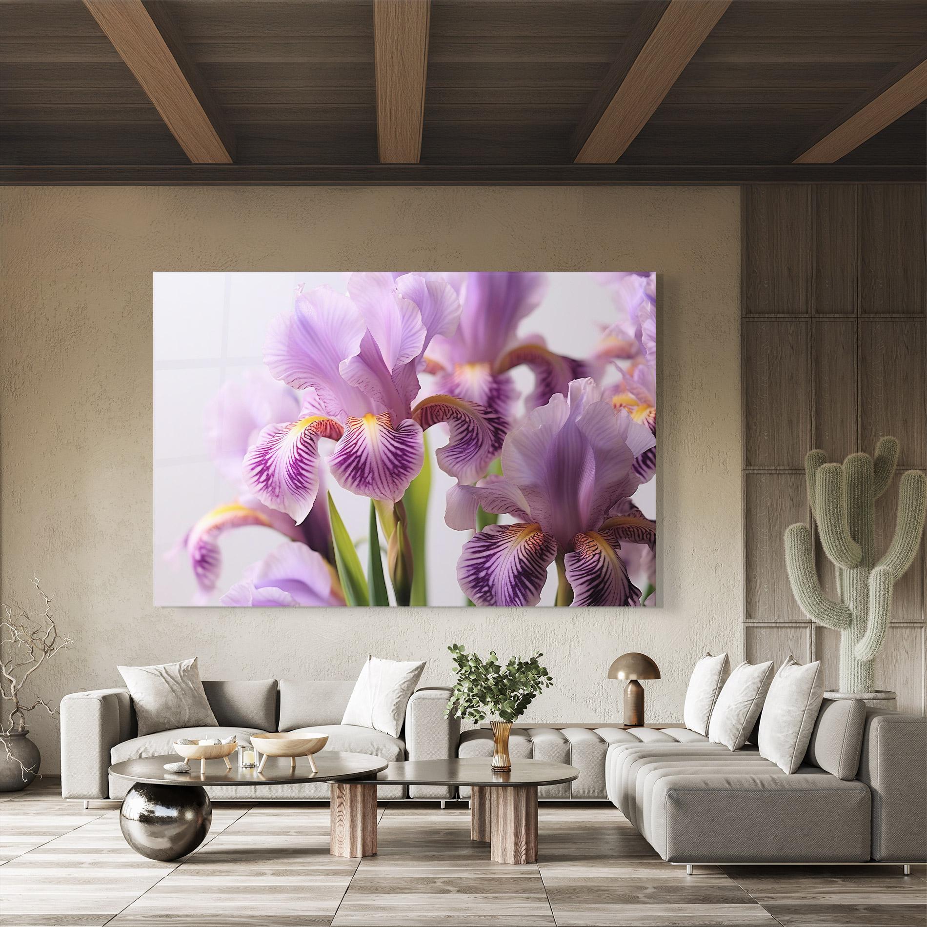 Üvegkép Iris In Vase mockup 8