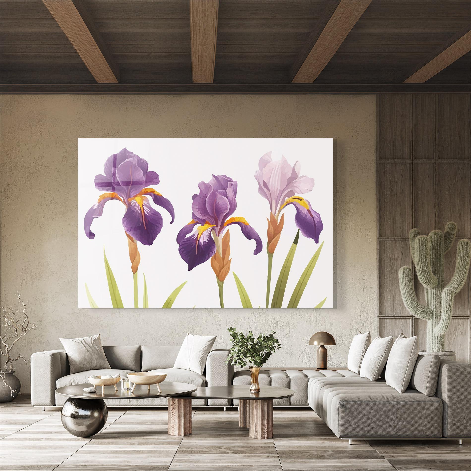 Üvegkép Iris Leaf mockup 8