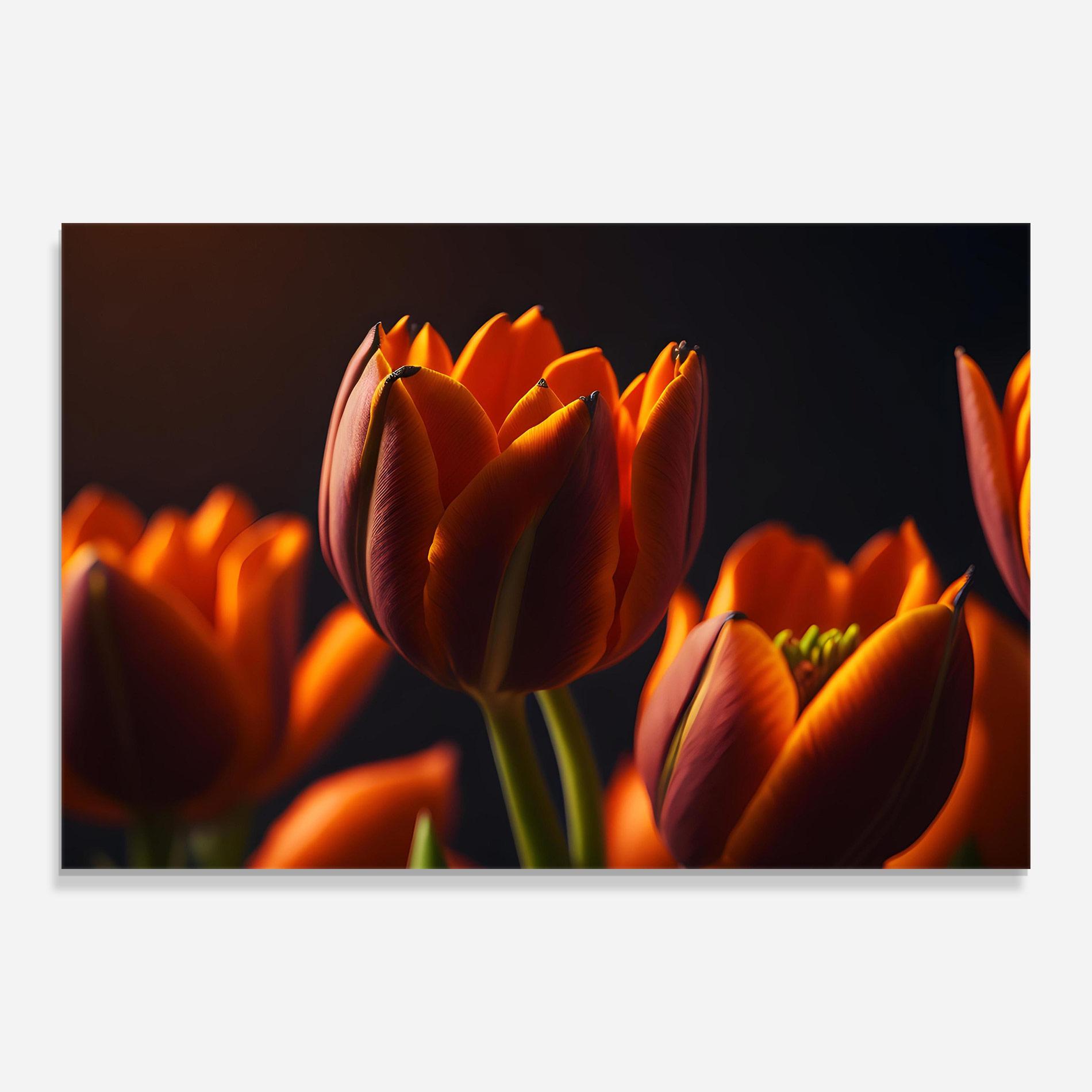Üvegkép Close Up Orange Tulip mockup 0