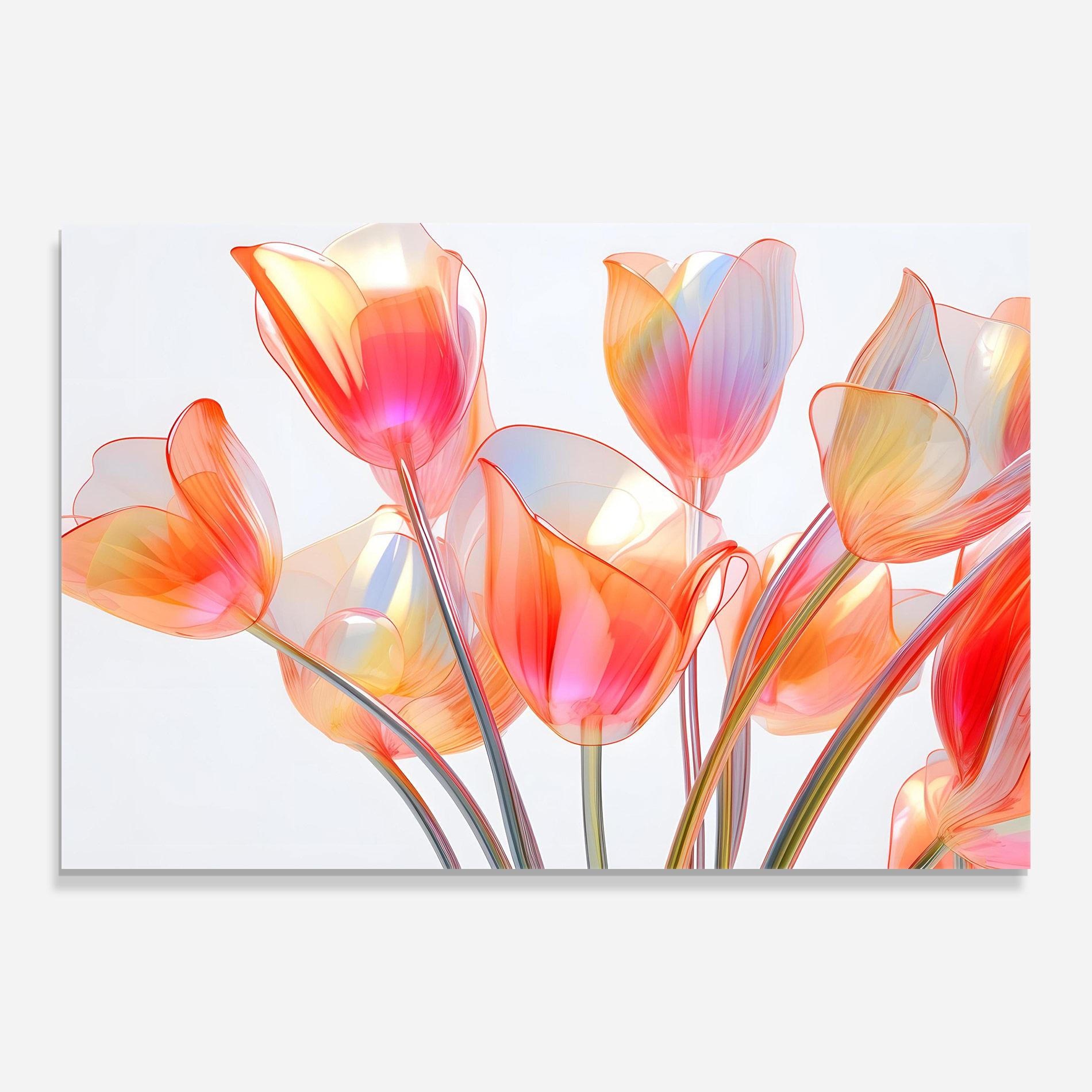 Üvegkép Orange Glass Tulip mockup 0