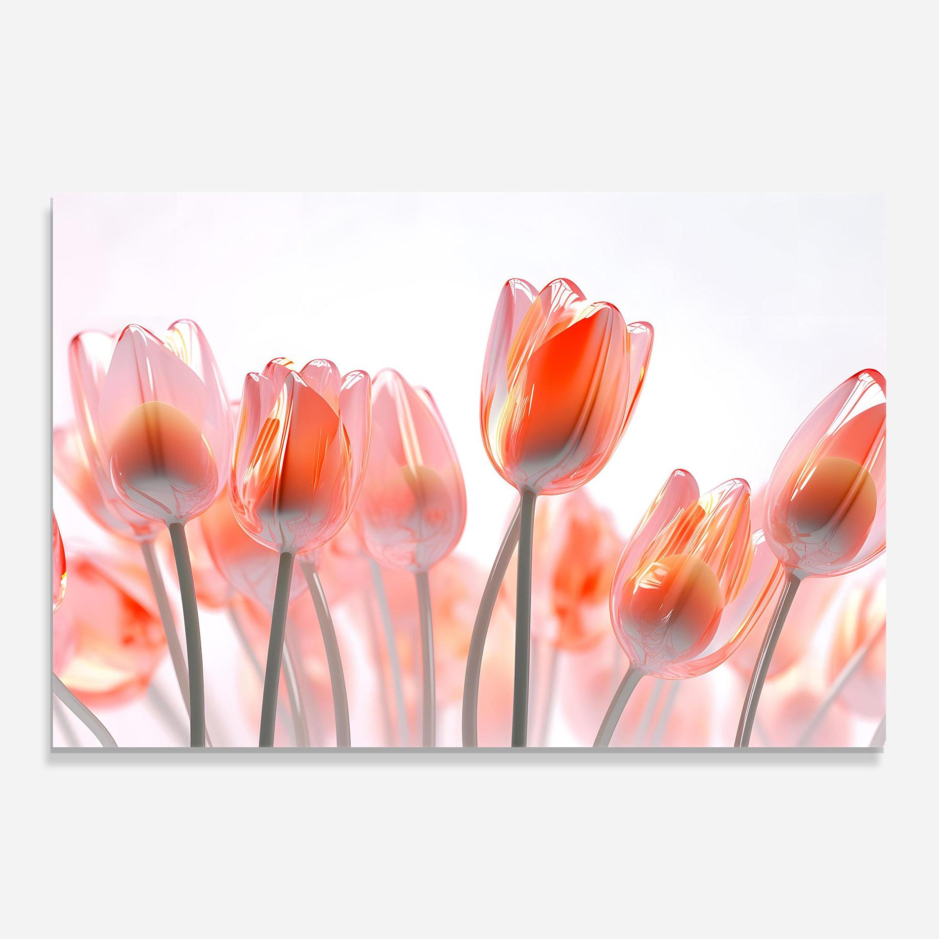 Üvegkép Orange Glass Tulips mockup 0