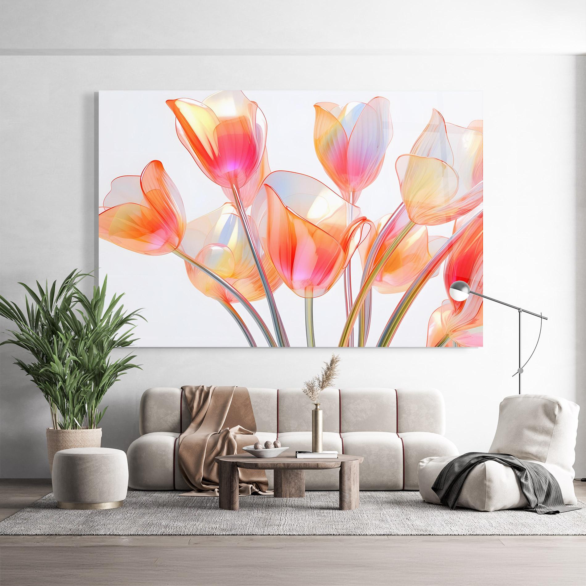 Üvegkép Orange Glass Tulip mockup 9