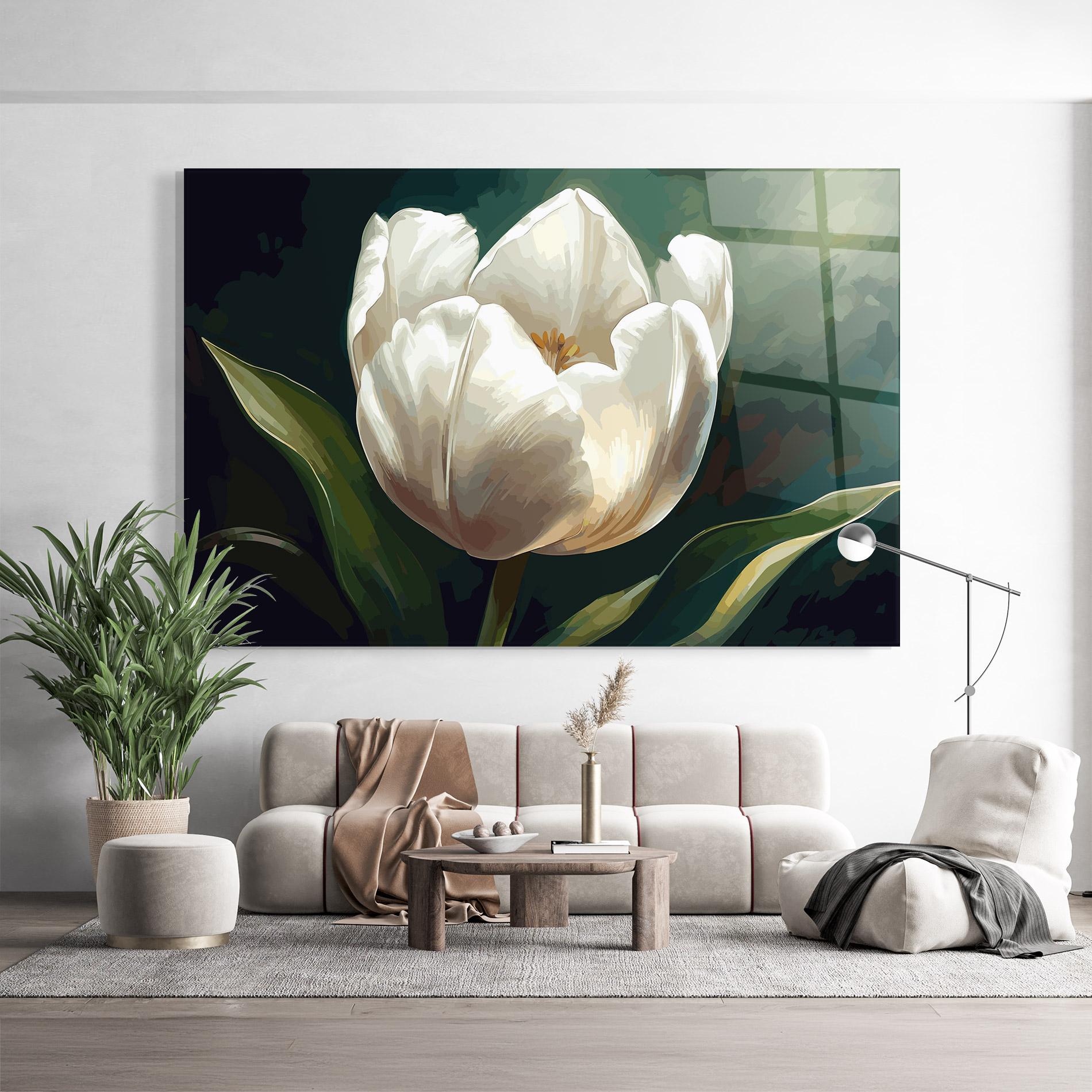 Üvegkép Tulip Art mockup 9
