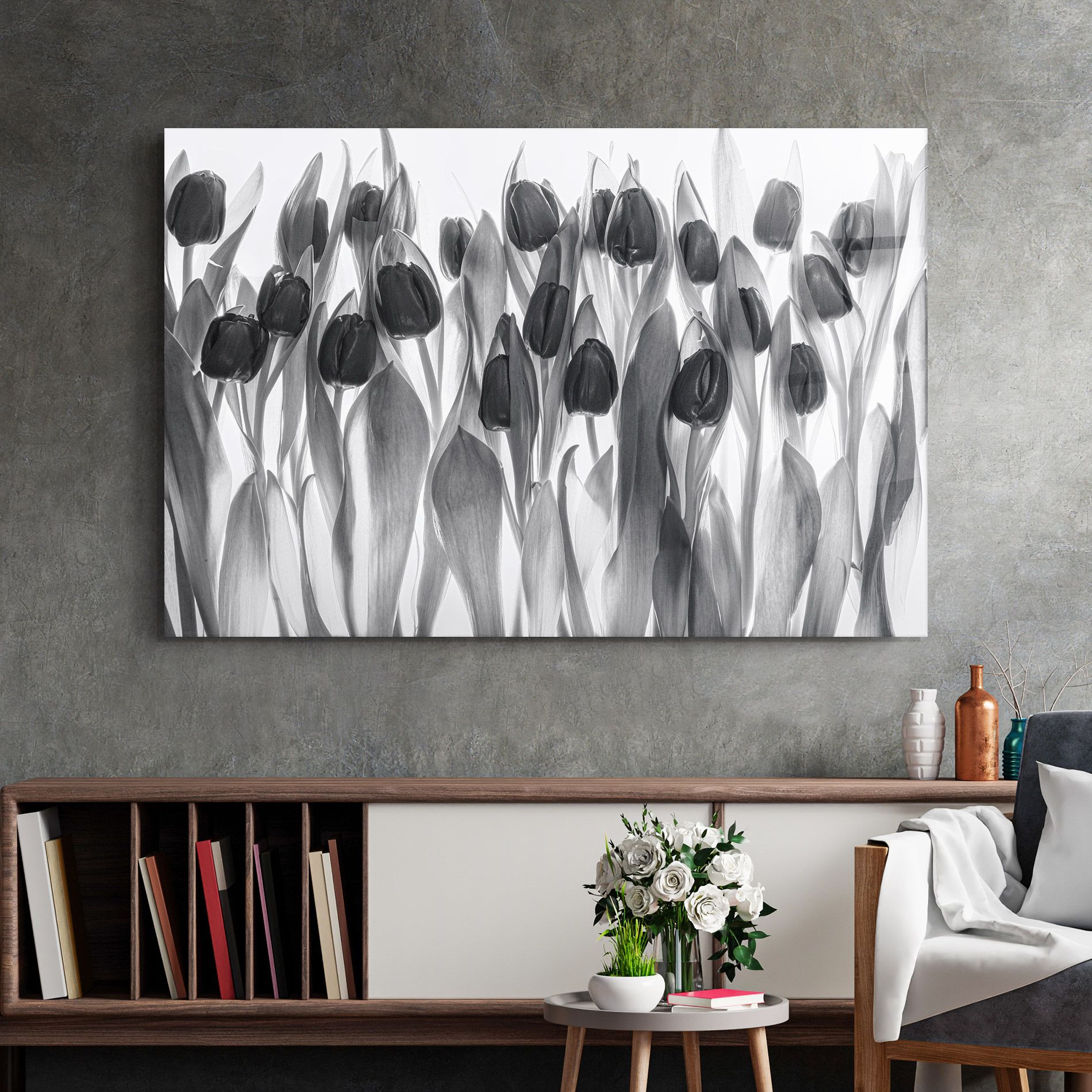 Grey Tulips mockup 2