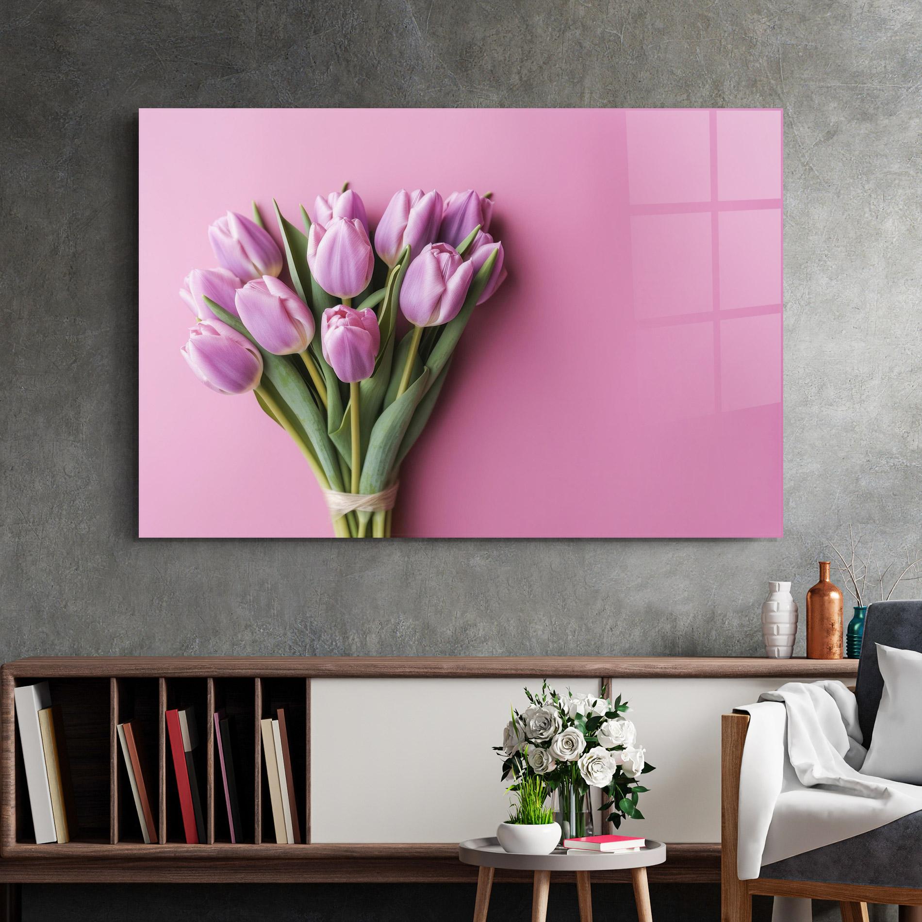 Üvegkép Light Purple Bpuquet mockup 2