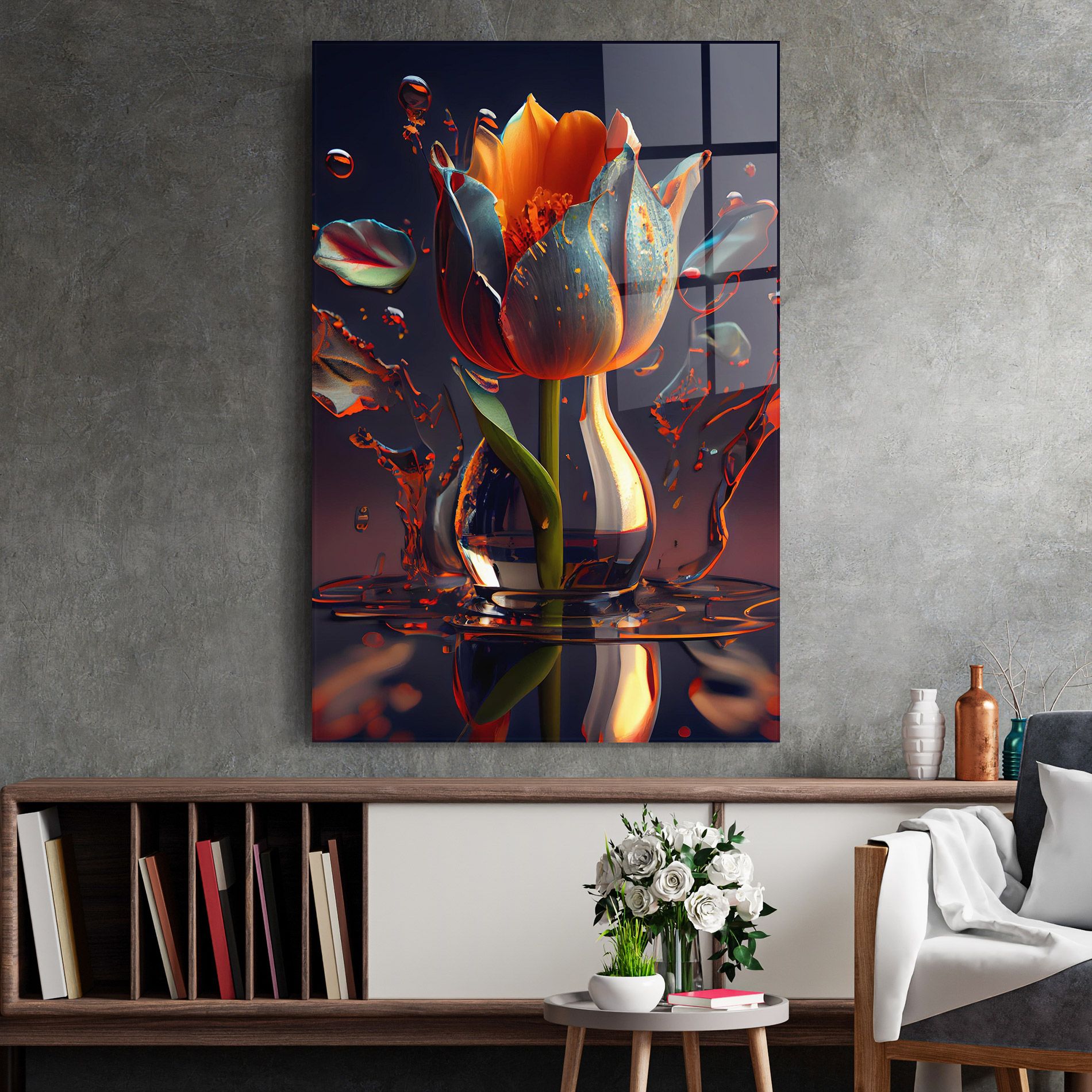 Black Tulip In Vase mockup 2