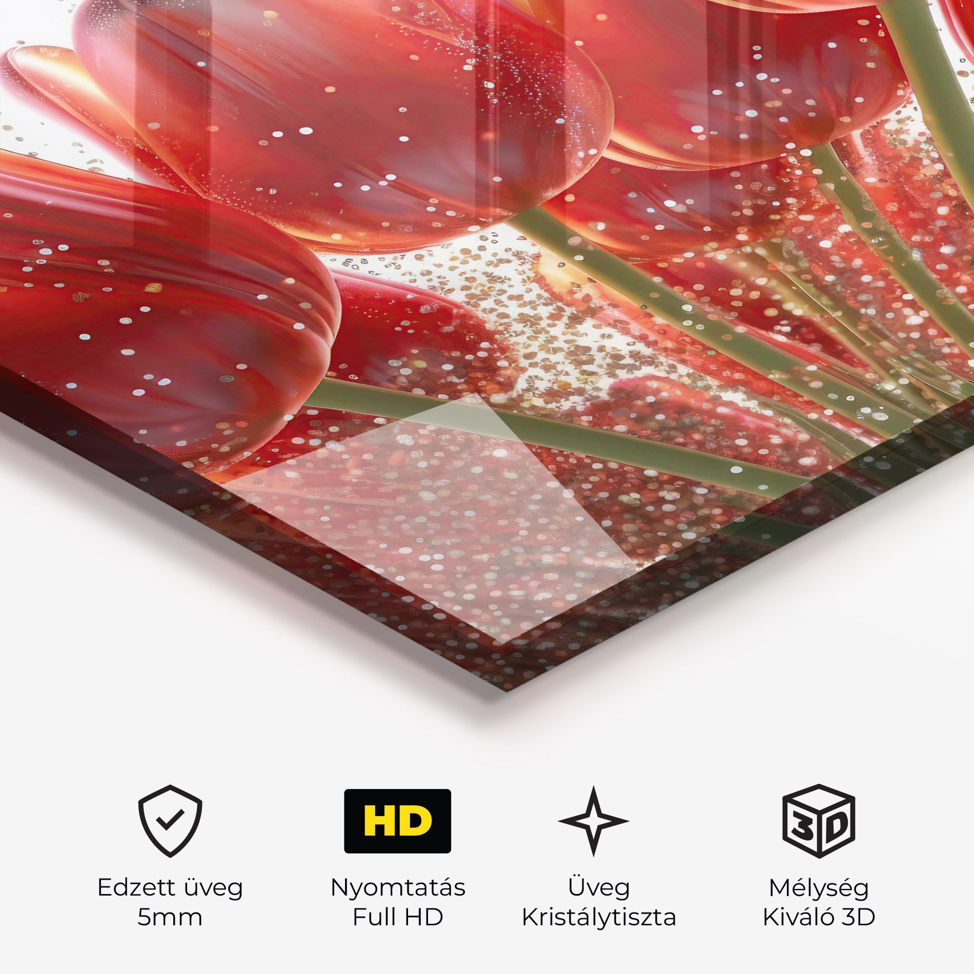 Glitter Red Tulips mockup 3