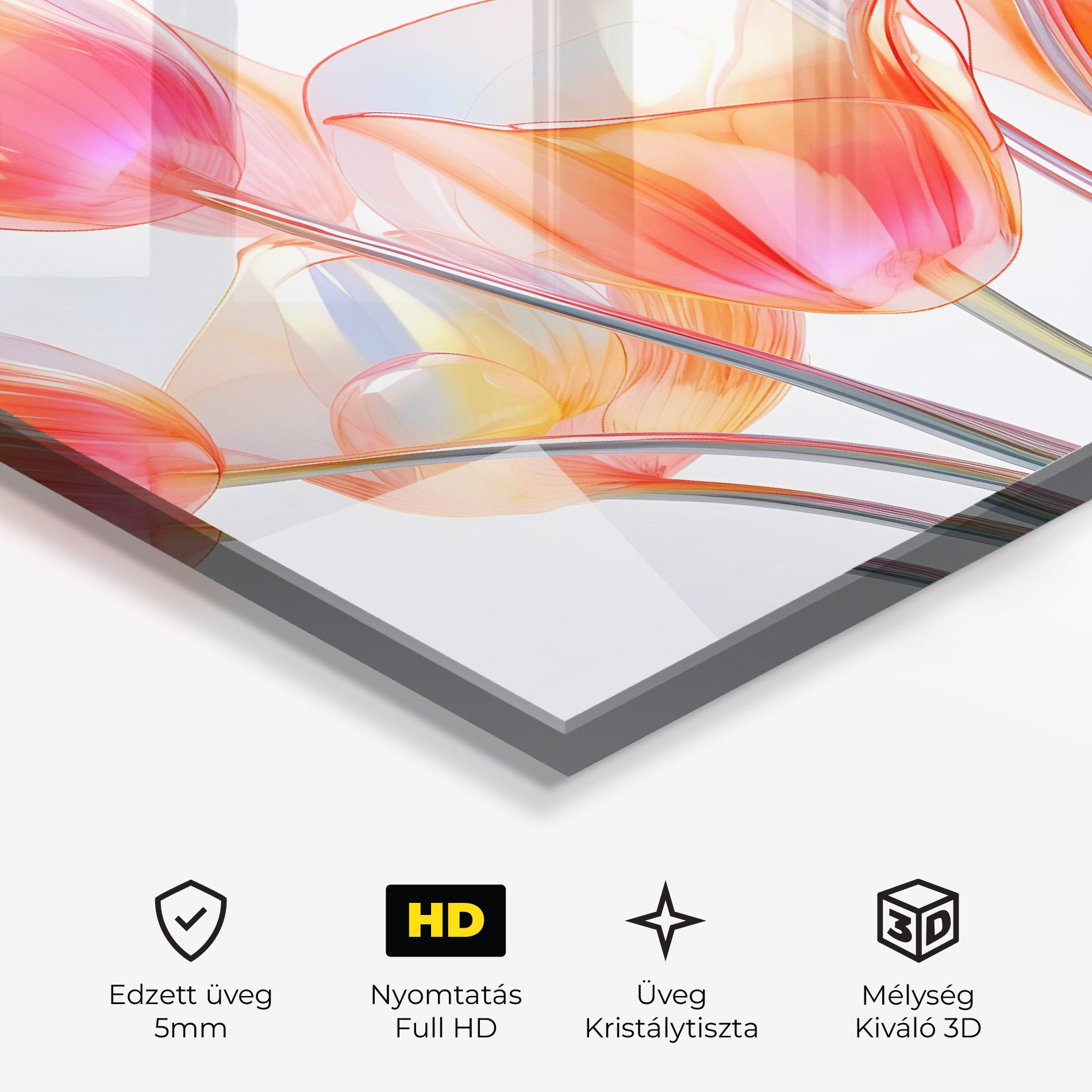 Orange Glass Tulip mockup 3