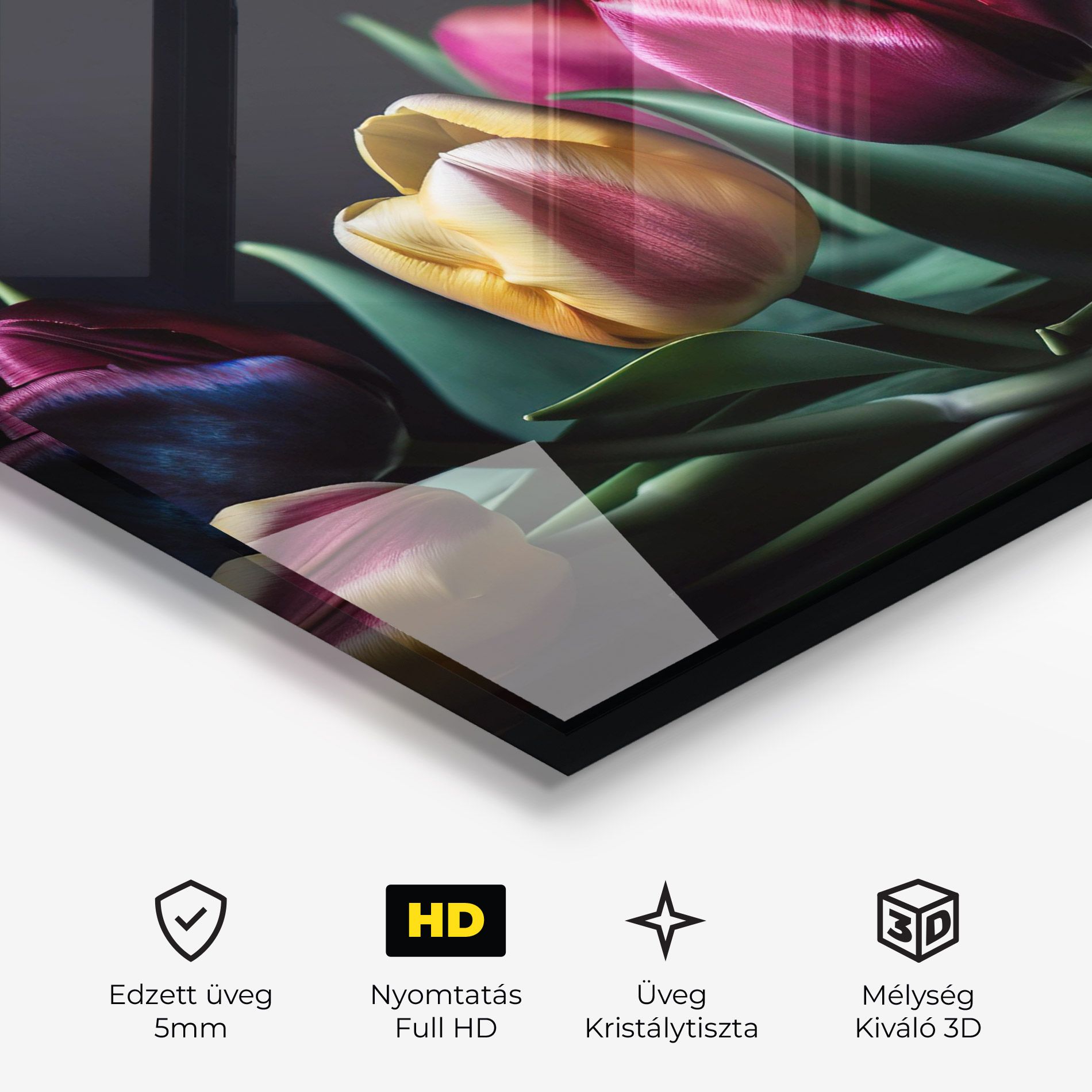 Pink Yellow Tulips mockup 3