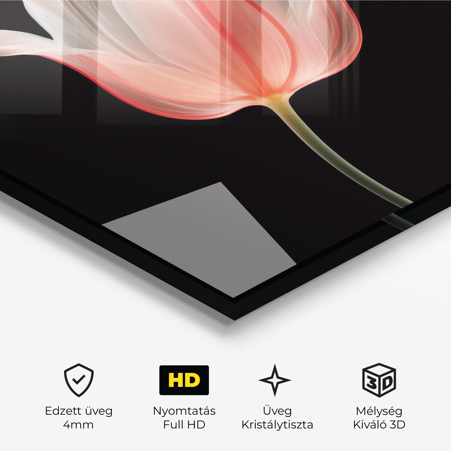 Üvegkép Pastel Pink Tulip mockup 3