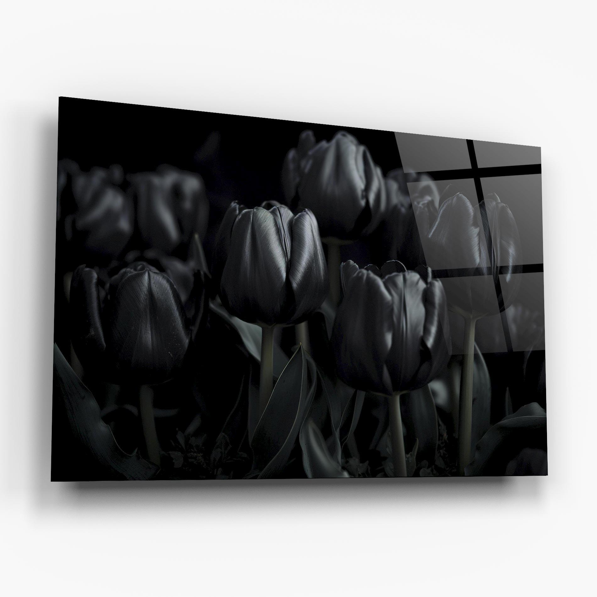 Üvegkép Black Tulips mockup 6