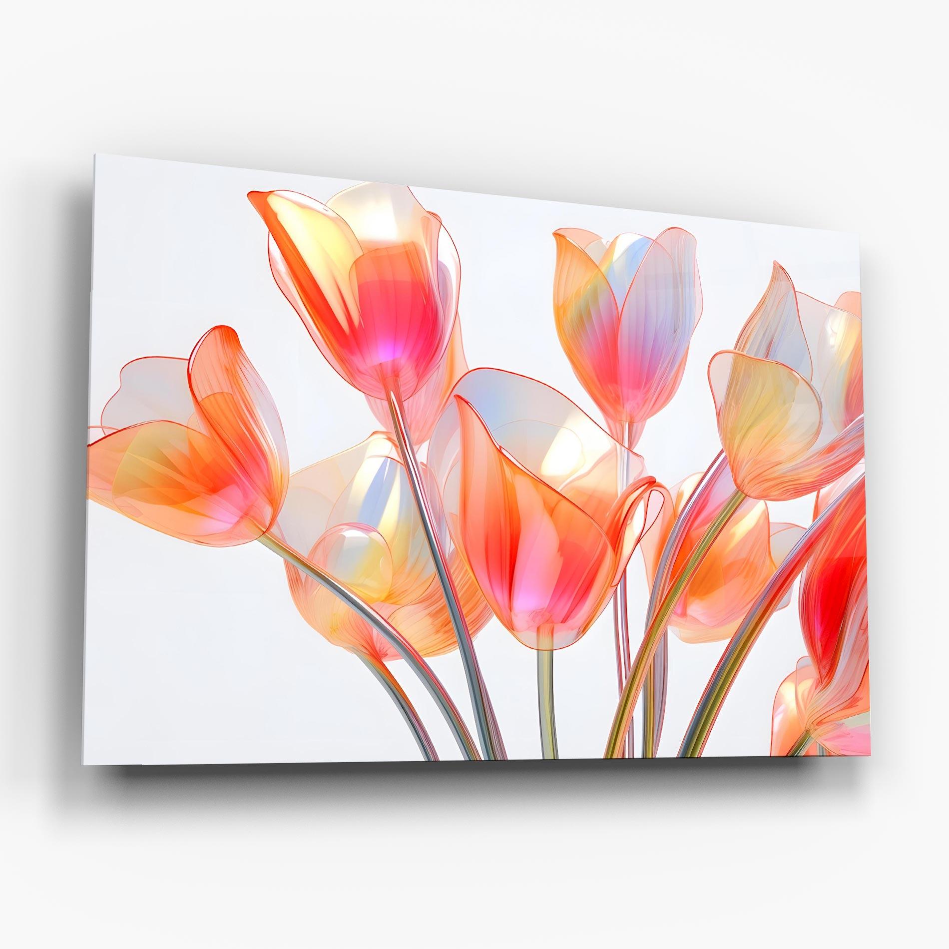 Üvegkép Orange Glass Tulip mockup 6