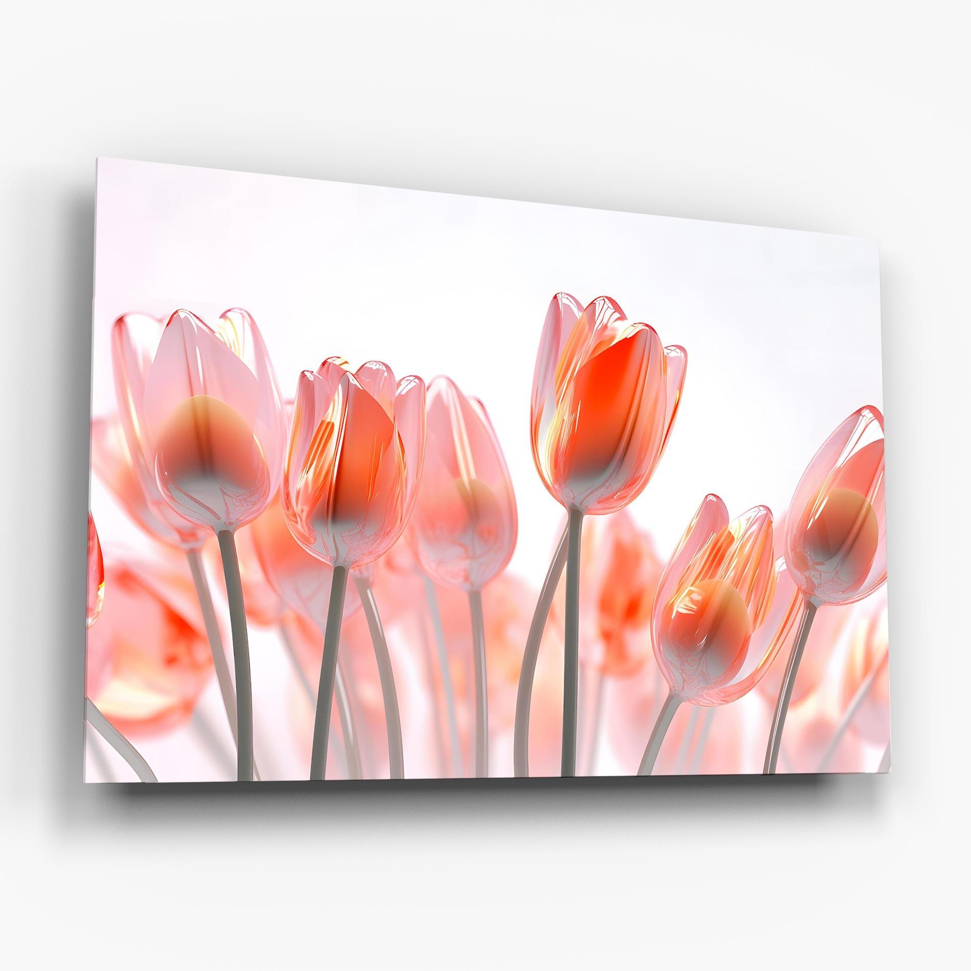 Üvegkép Orange Glass Tulips mockup 6