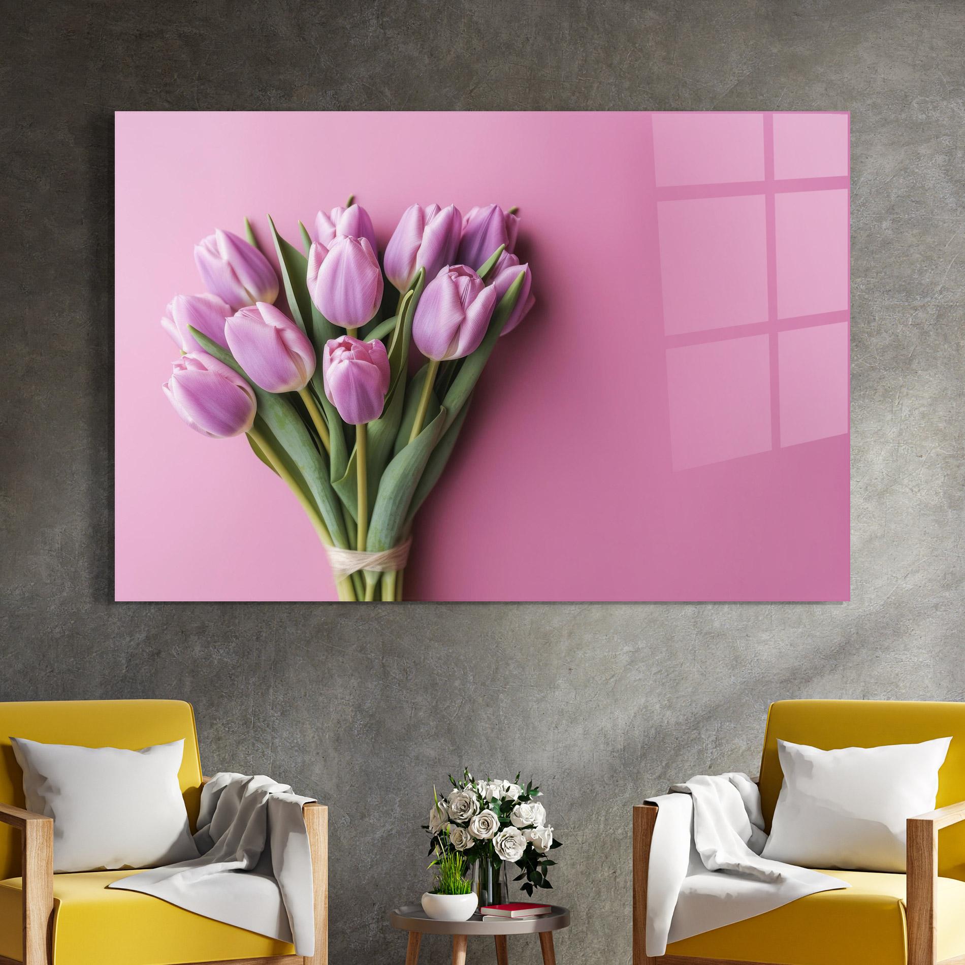 Üvegkép Light Purple Bpuquet mockup 4