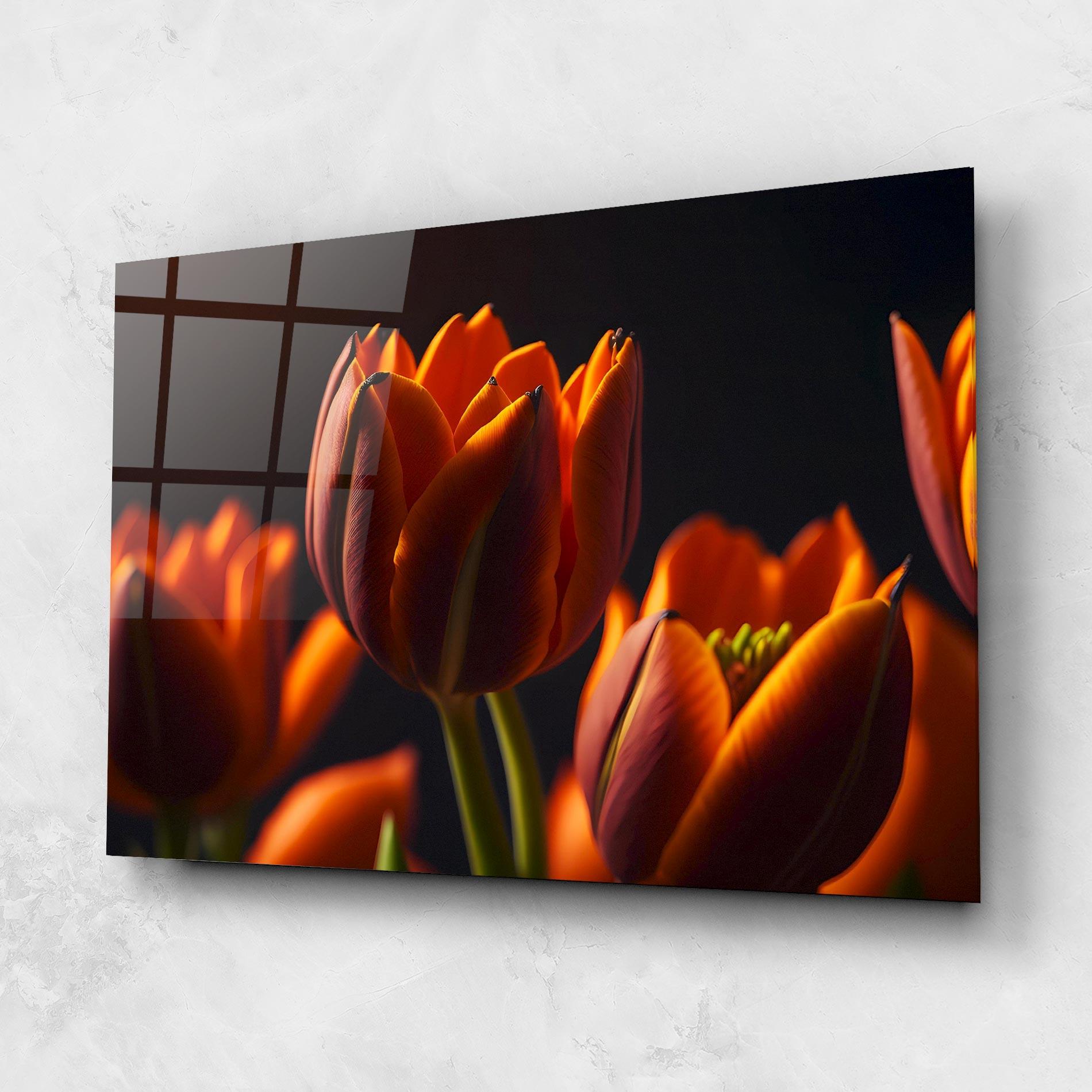 Üvegkép Close Up Orange Tulip mockup 1