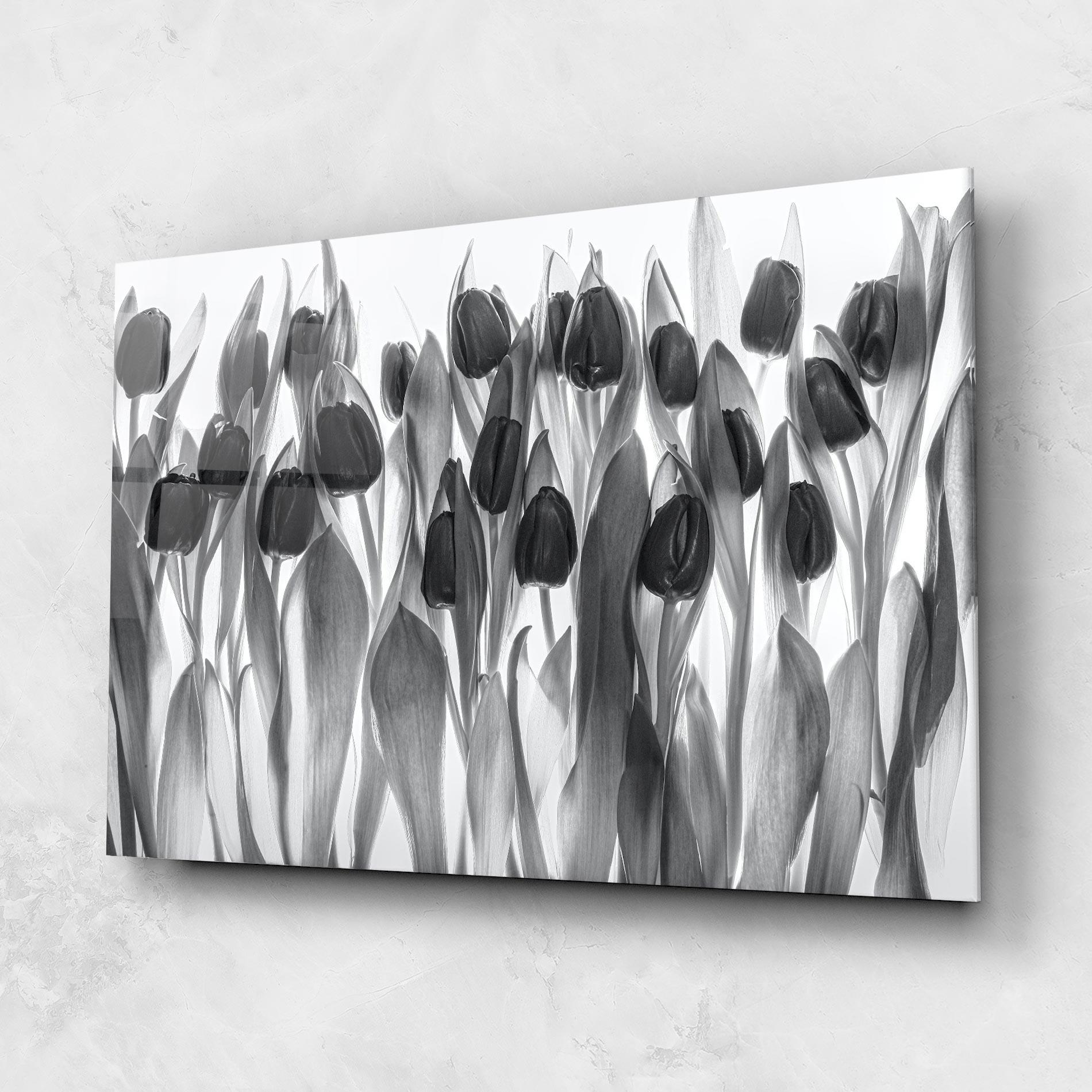 Üvegkép Grey Tulips mockup 1