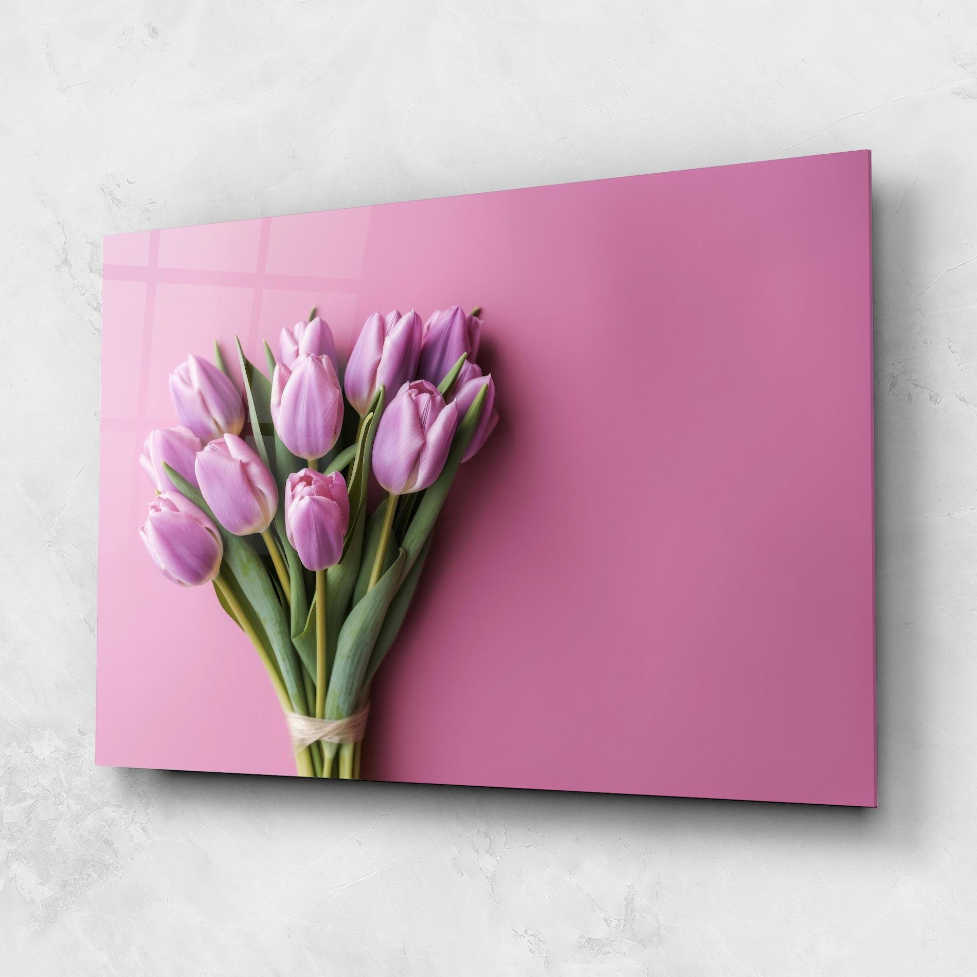 Üvegkép Light Purple Bpuquet mockup 1