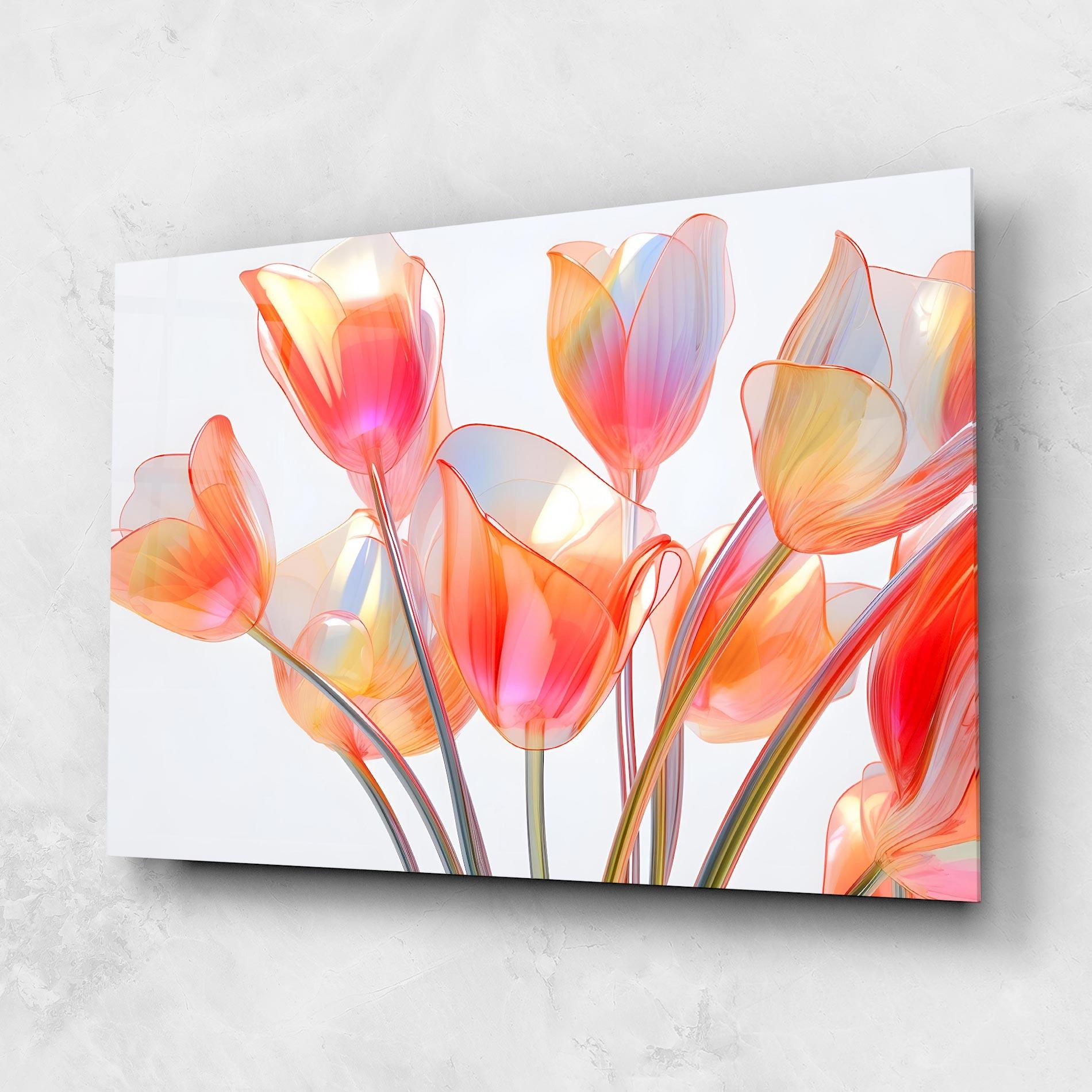 Üvegkép Orange Glass Tulip mockup 1