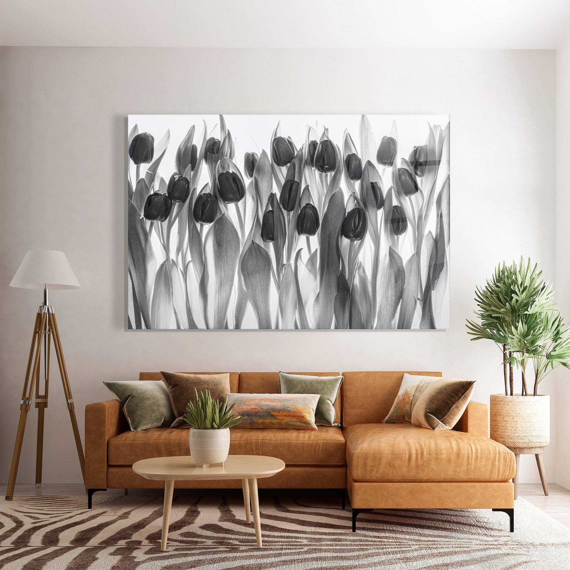 Üvegkép Grey Tulips mockup 7