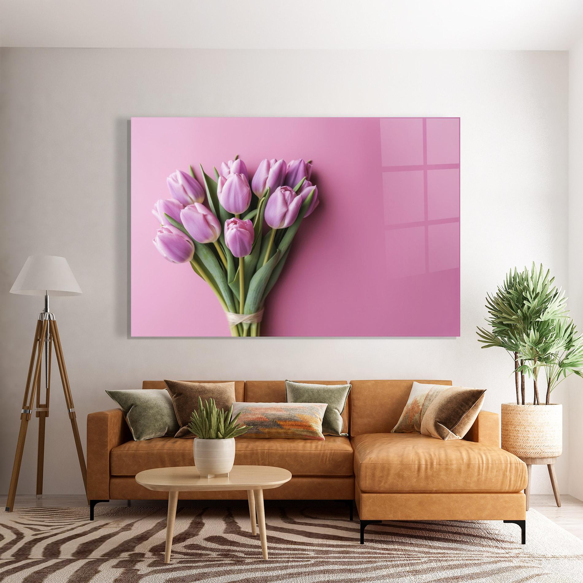 Üvegkép Light Purple Bpuquet mockup 7