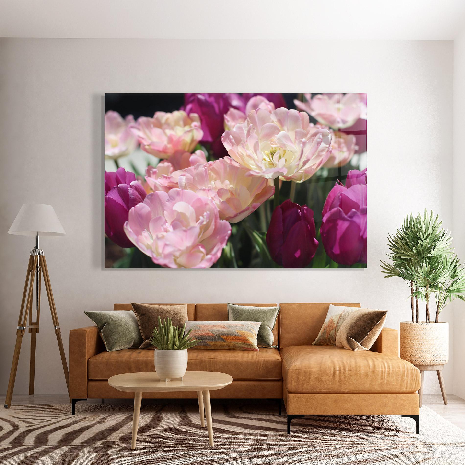 Üvegkép Opened Tulips mockup 7