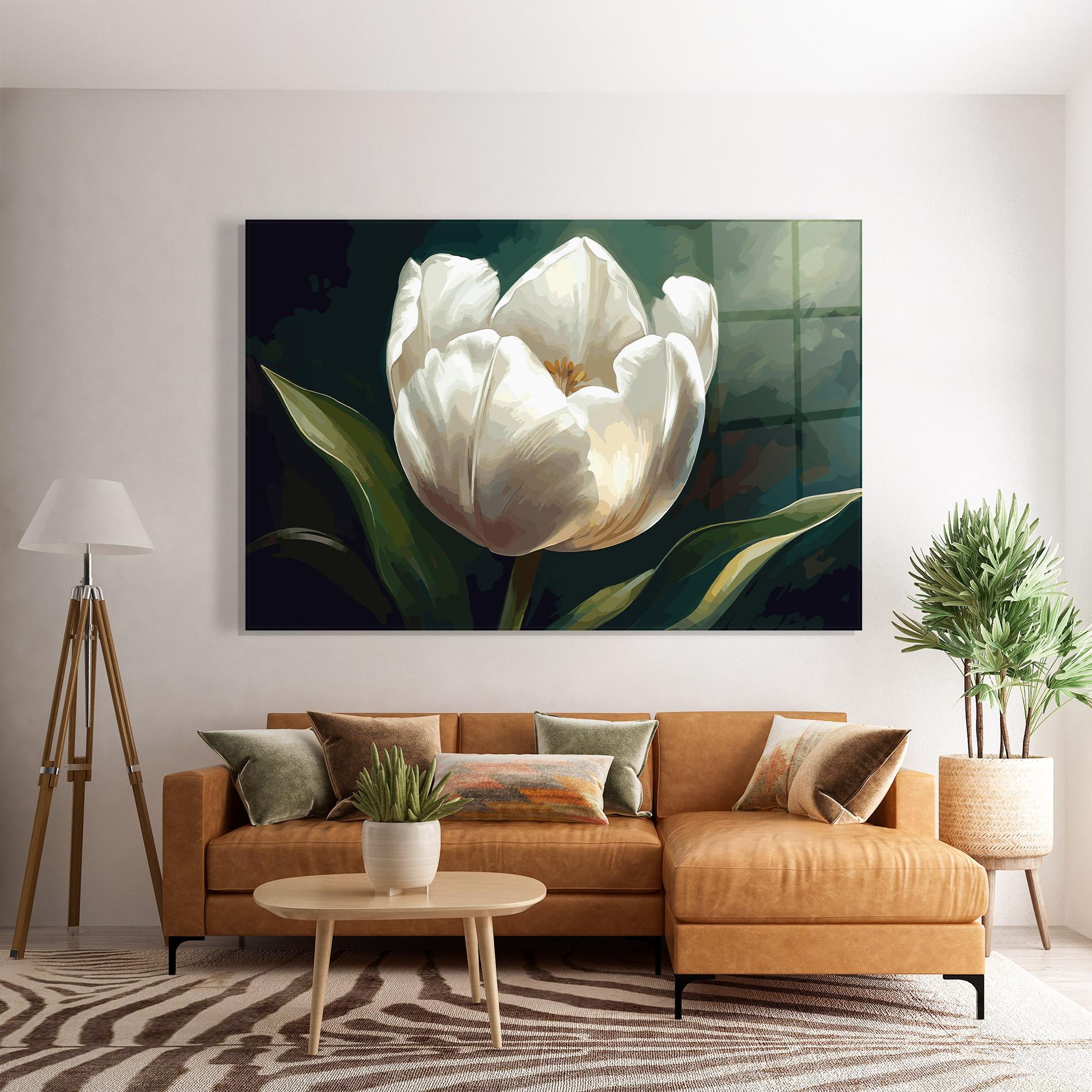 Üvegkép Tulip Art mockup 7