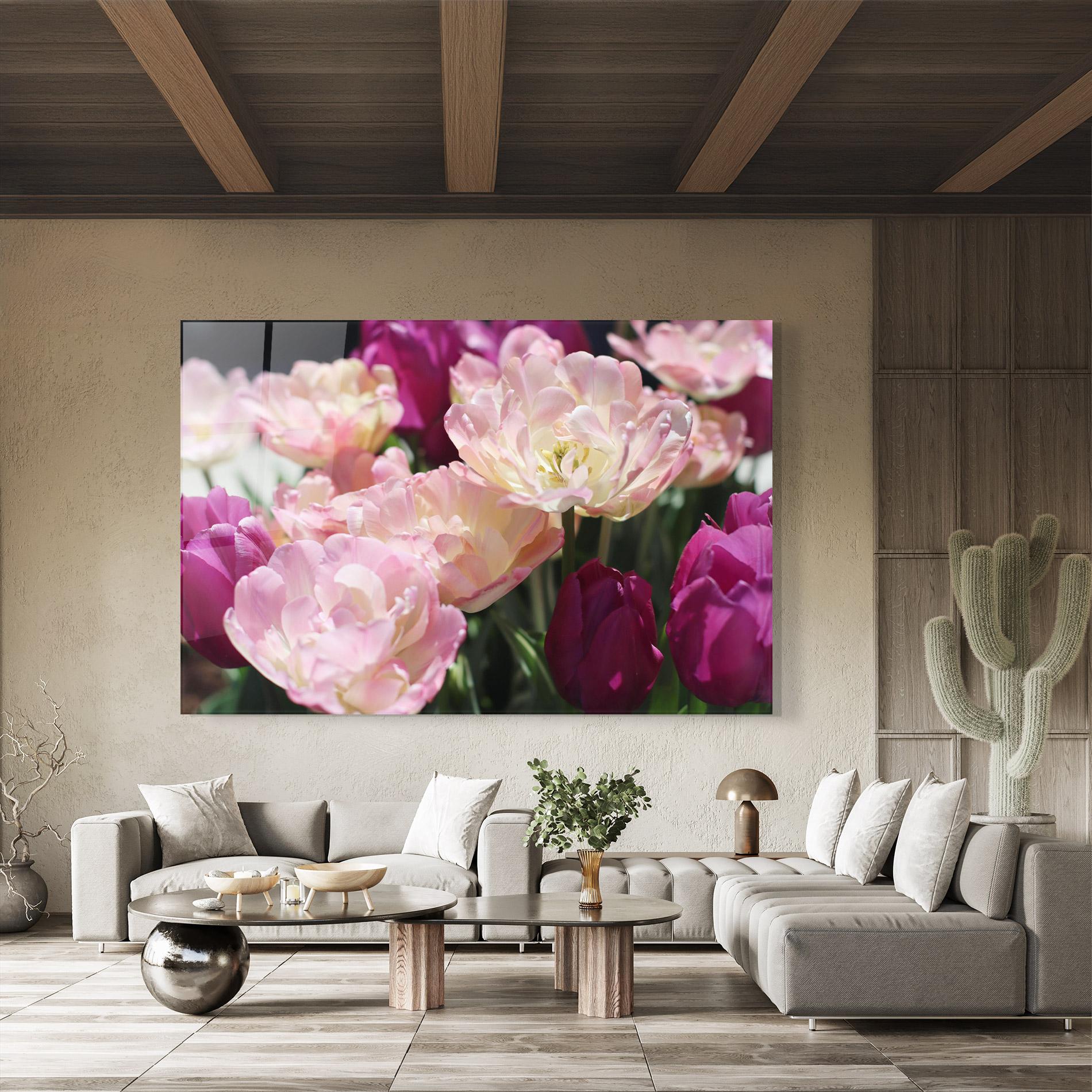 Üvegkép Opened Tulips mockup 8