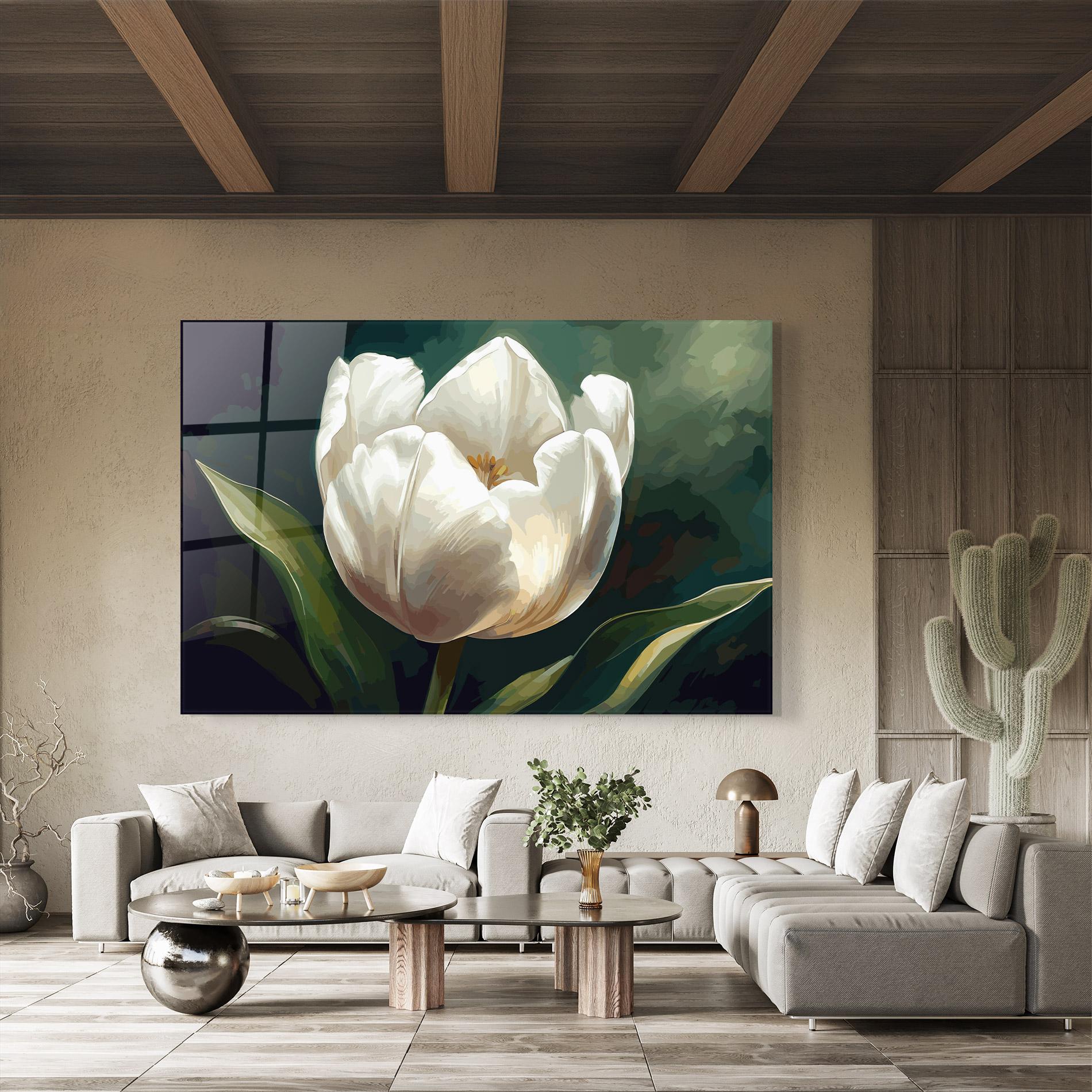 Üvegkép Tulip Art mockup 8
