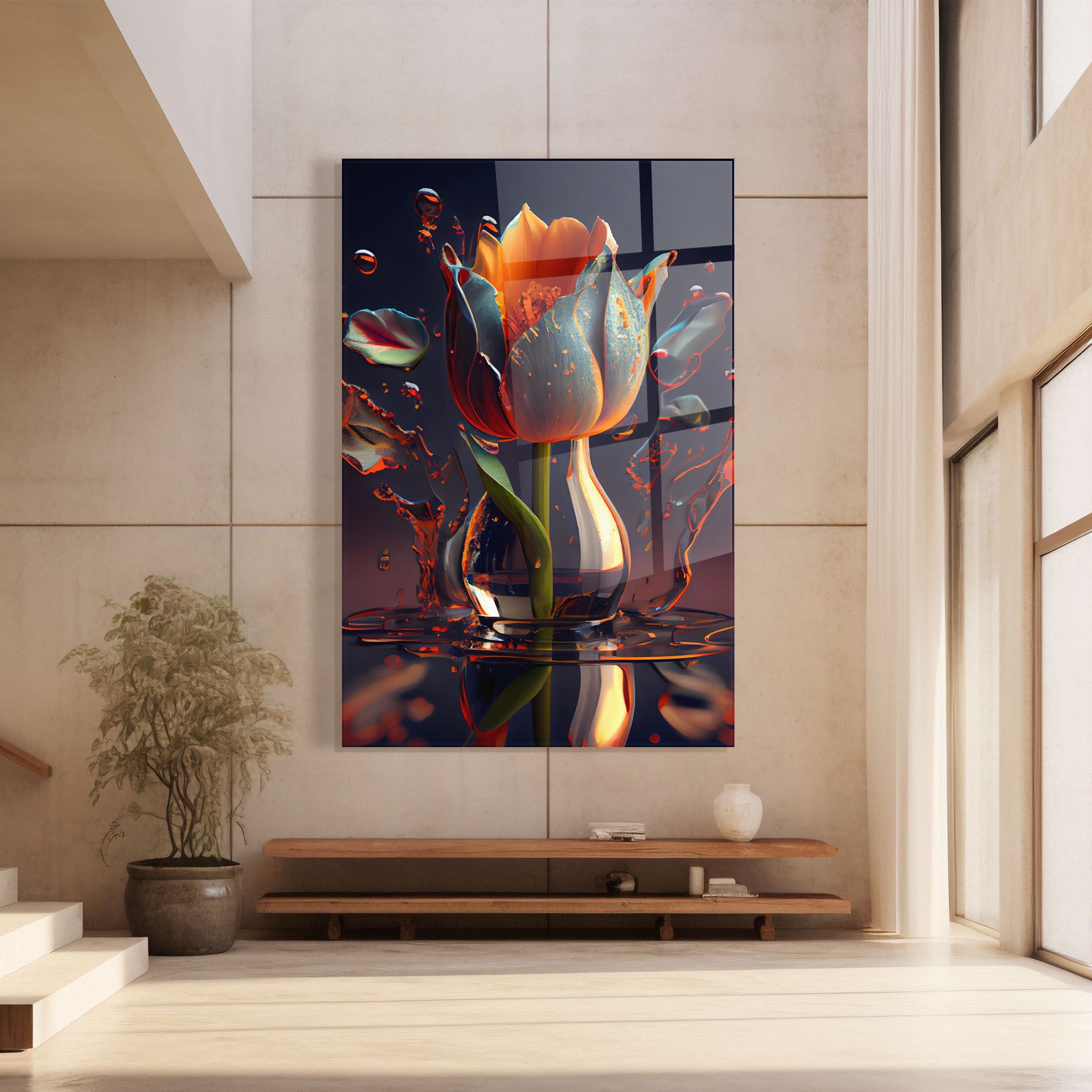 Black Tulip In Vase mockup 8