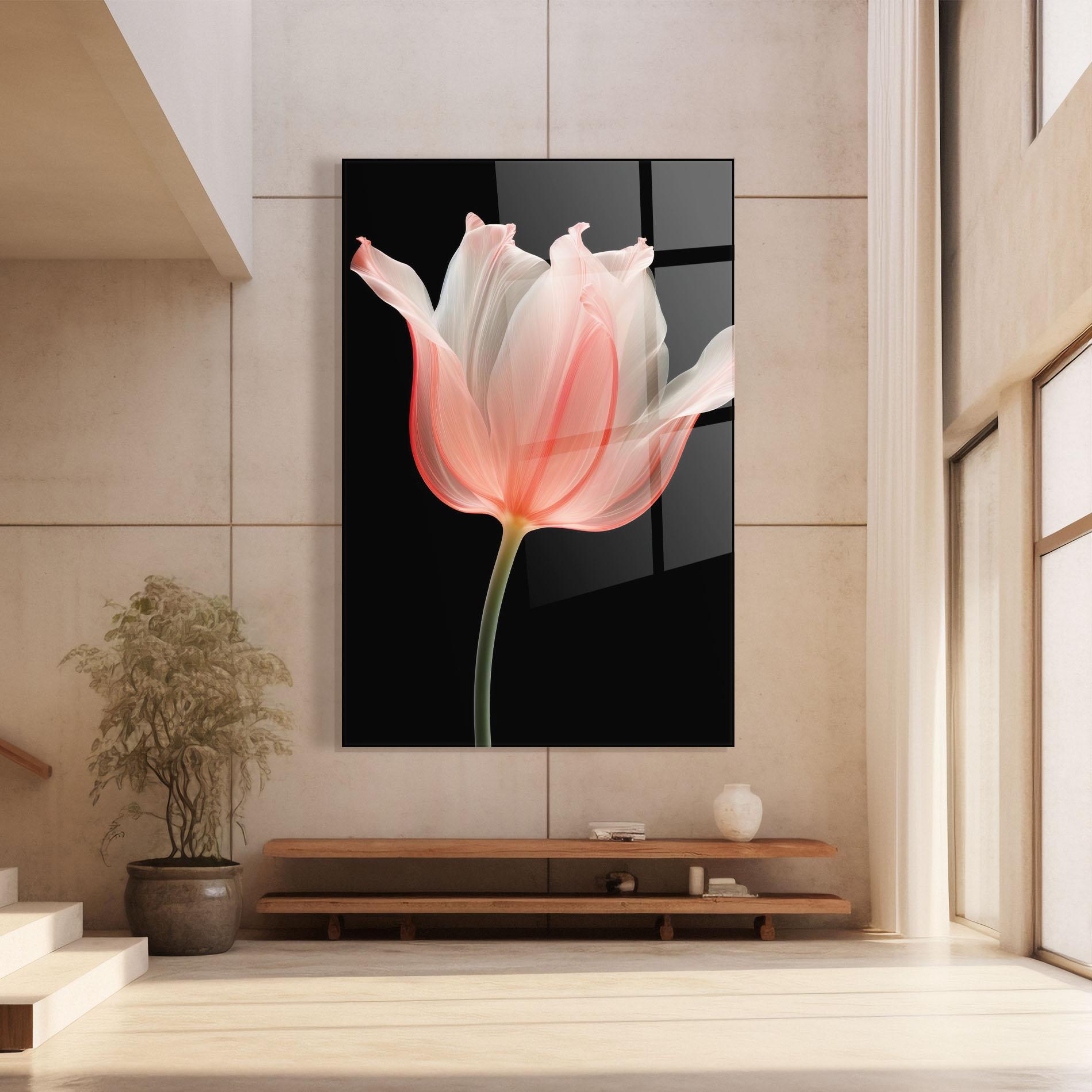 Üvegkép Pastel Pink Tulip mockup 8