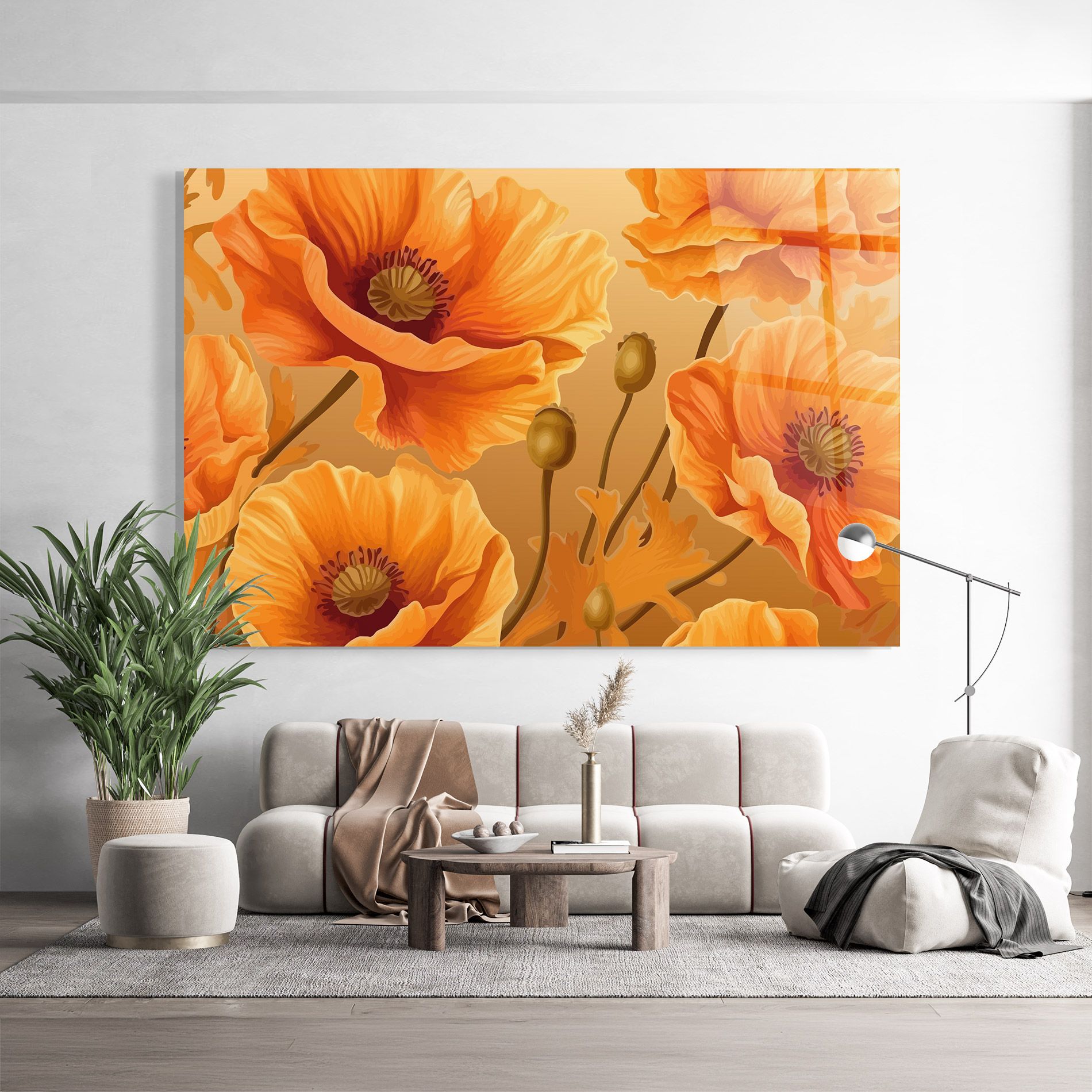 Pastel Orange Poppy mockup 9