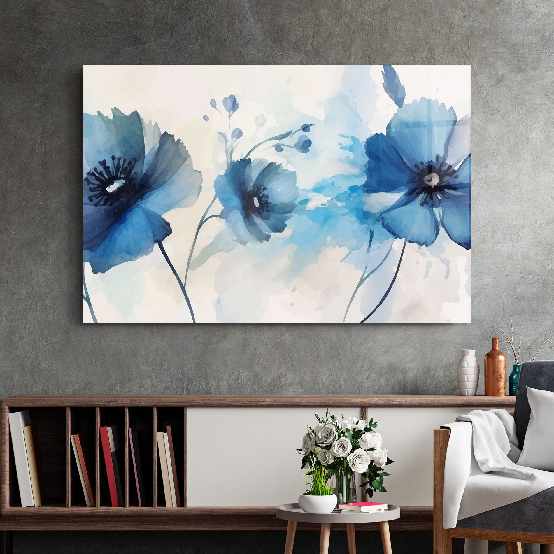 Blue Poppies mockup 2